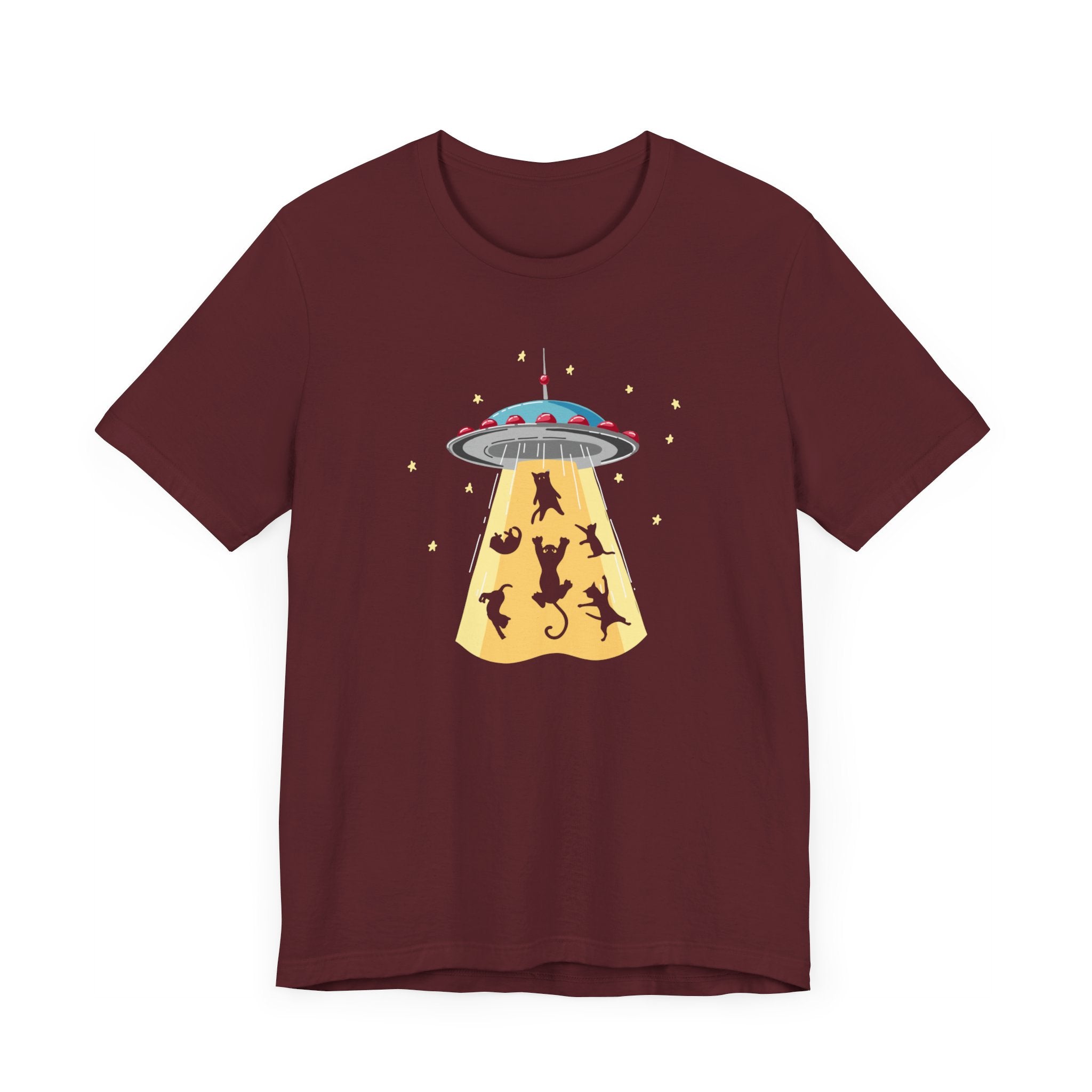 UFO T-shirt, Cat Lover Tshirt, Pet Shirt, Animal Shirt, Crewneck Shirt, Short Sleeve Tee, Gift for Him, Gift for Her