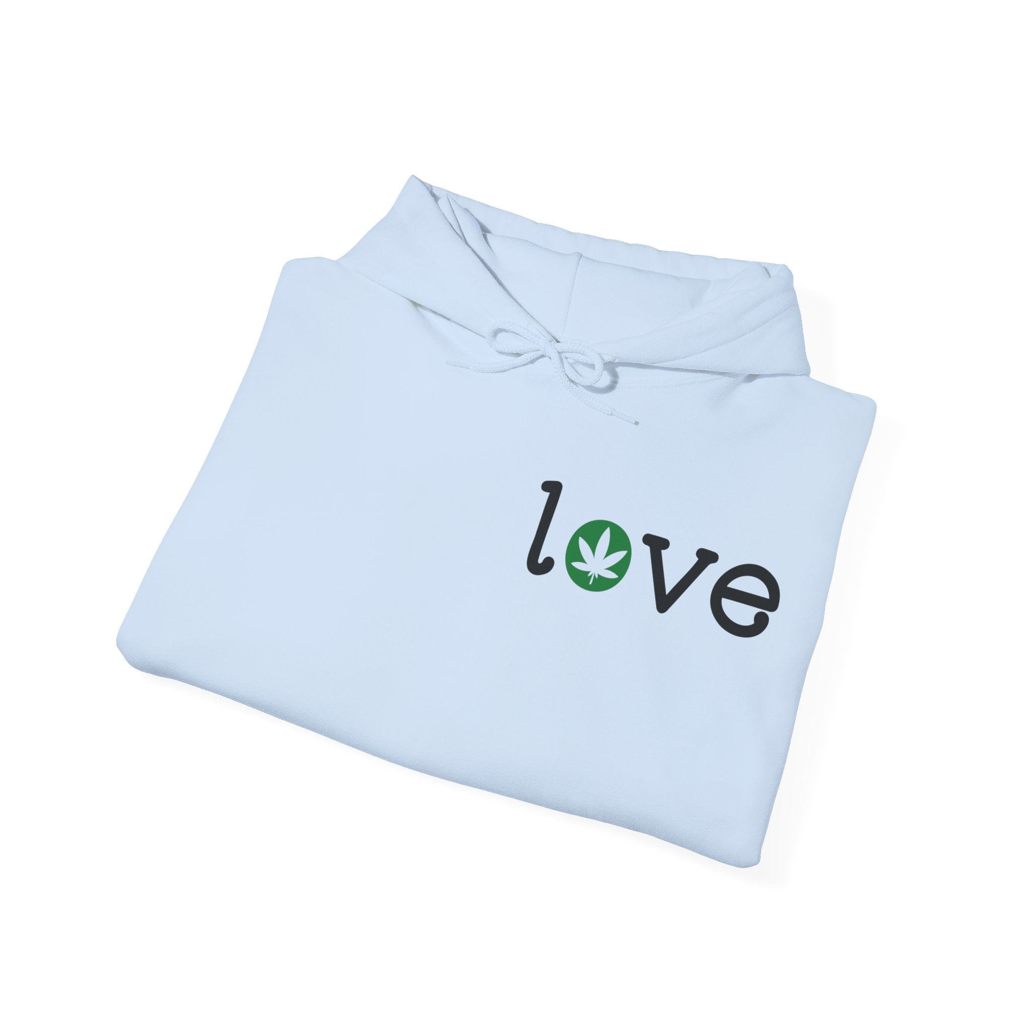 Love with Leaf Hoodie - Stylish Cannabis-Inspired Apparel