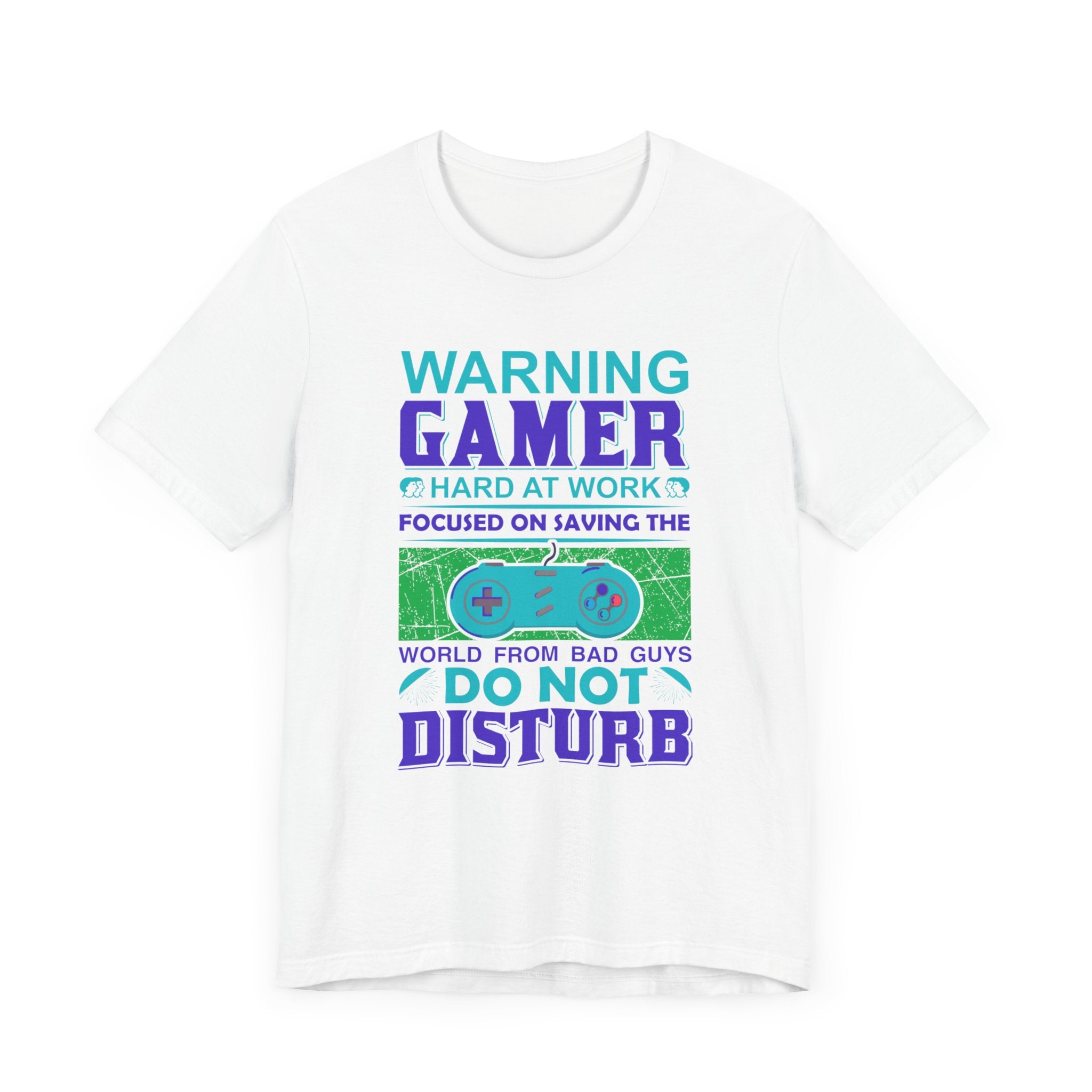 Warning Gamer Hard At Work T-shirt, Game Tshirt, Game Lover Shirt, Unisex Shirt, Crewneck Shirt, Short Sleeve Tee, Gift for Him