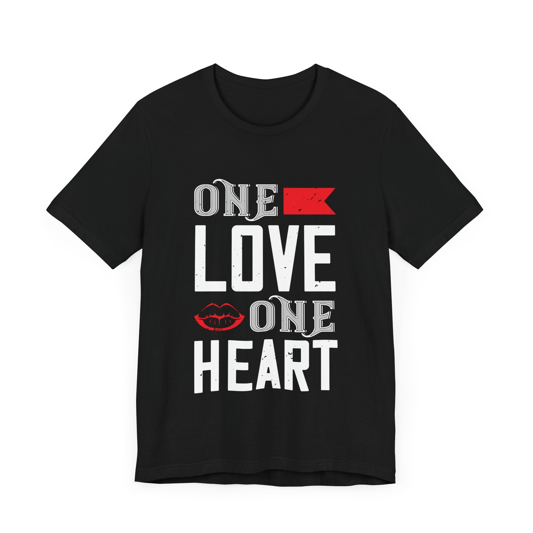 One Love, One Heart Tee - Unity and Harmony Shirt - Unisex Jersey Short Sleeve Tee