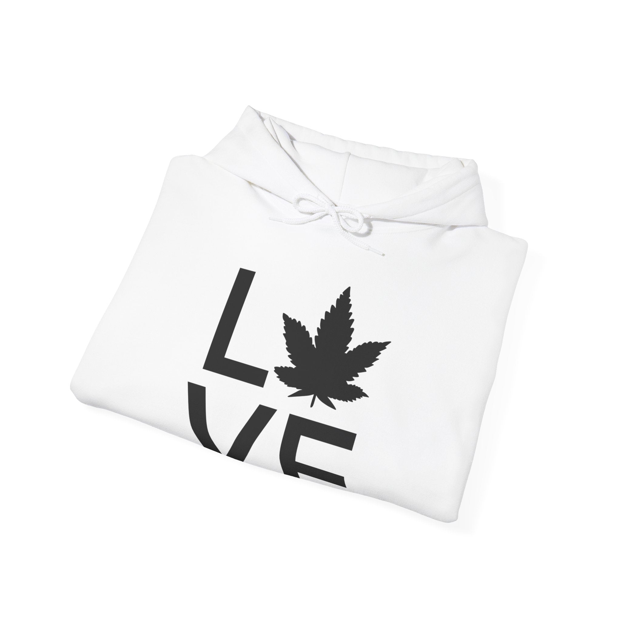 Love Grows: Unique Hoodie with a Marijuana Leaf Twist