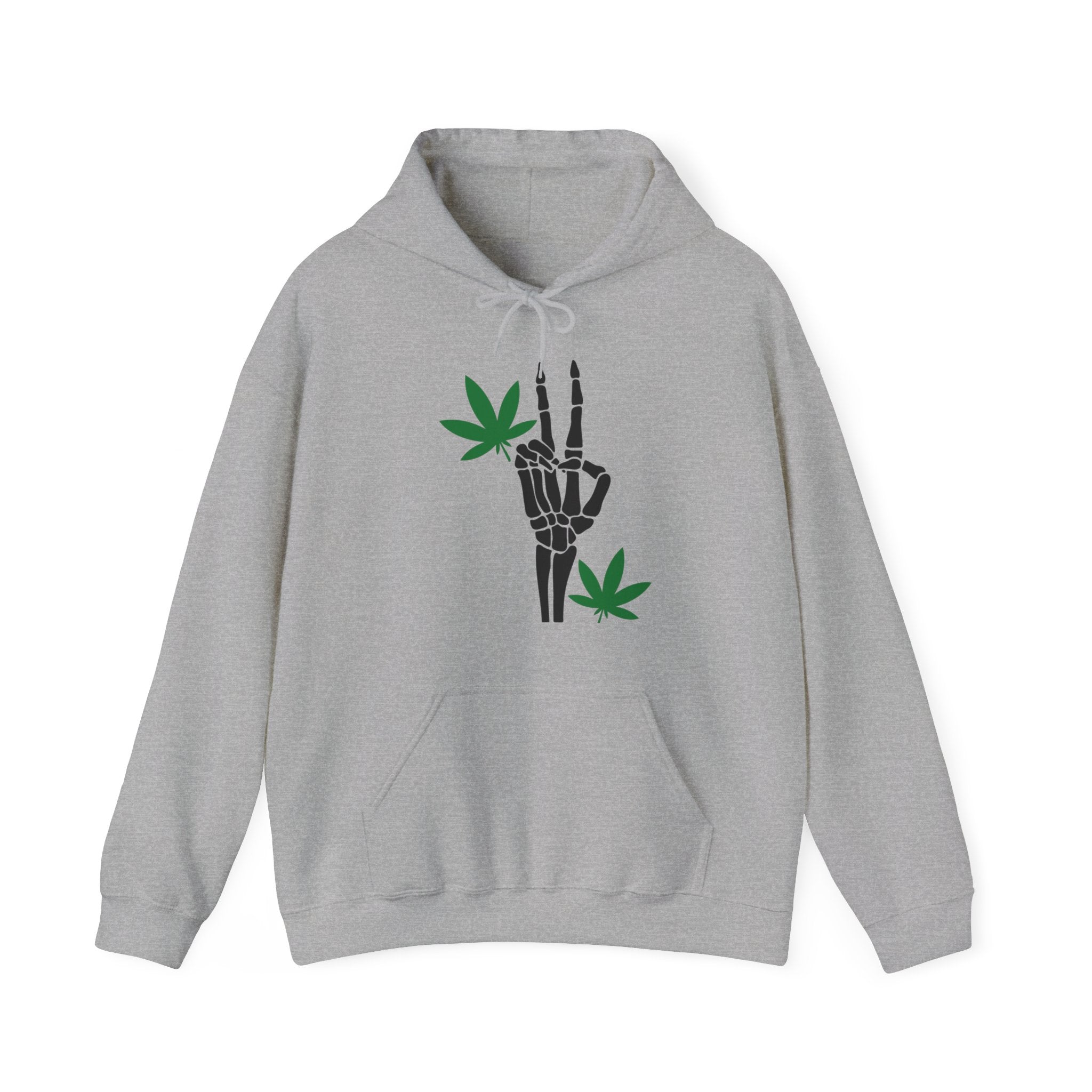 Skeleton Peace Sign Hoodie: A Cannabis-Inspired Statement Piece