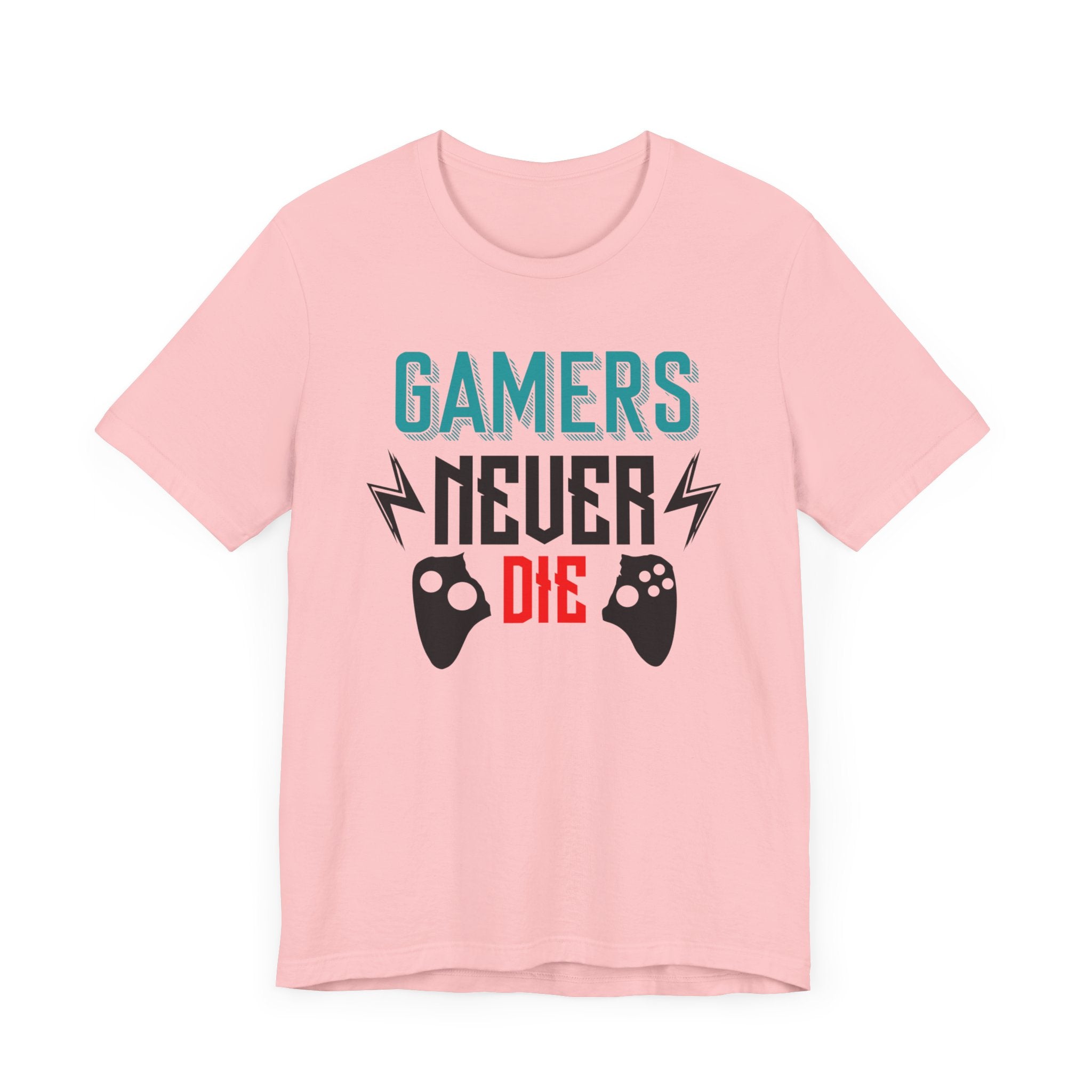 Gamers Never Die T-shirt, Gameboy Tshirt, Gaming Shirt, Game Lover Unisex Shirt, Game Passion Crewneck Shirt, Short Sleeve Tee, Gift for Him