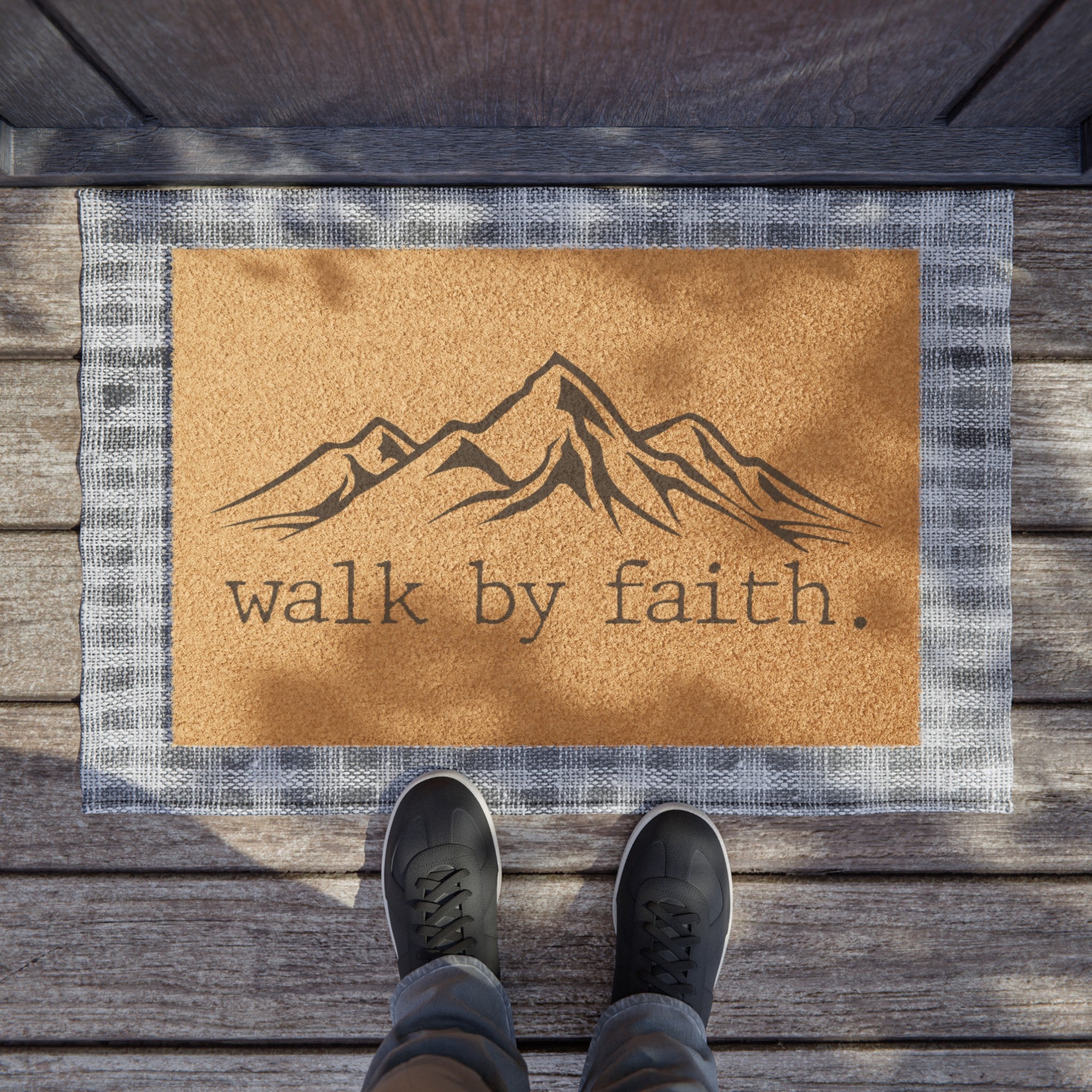 Walk by Faith: Inspirational Doormat for a Graceful Entrance