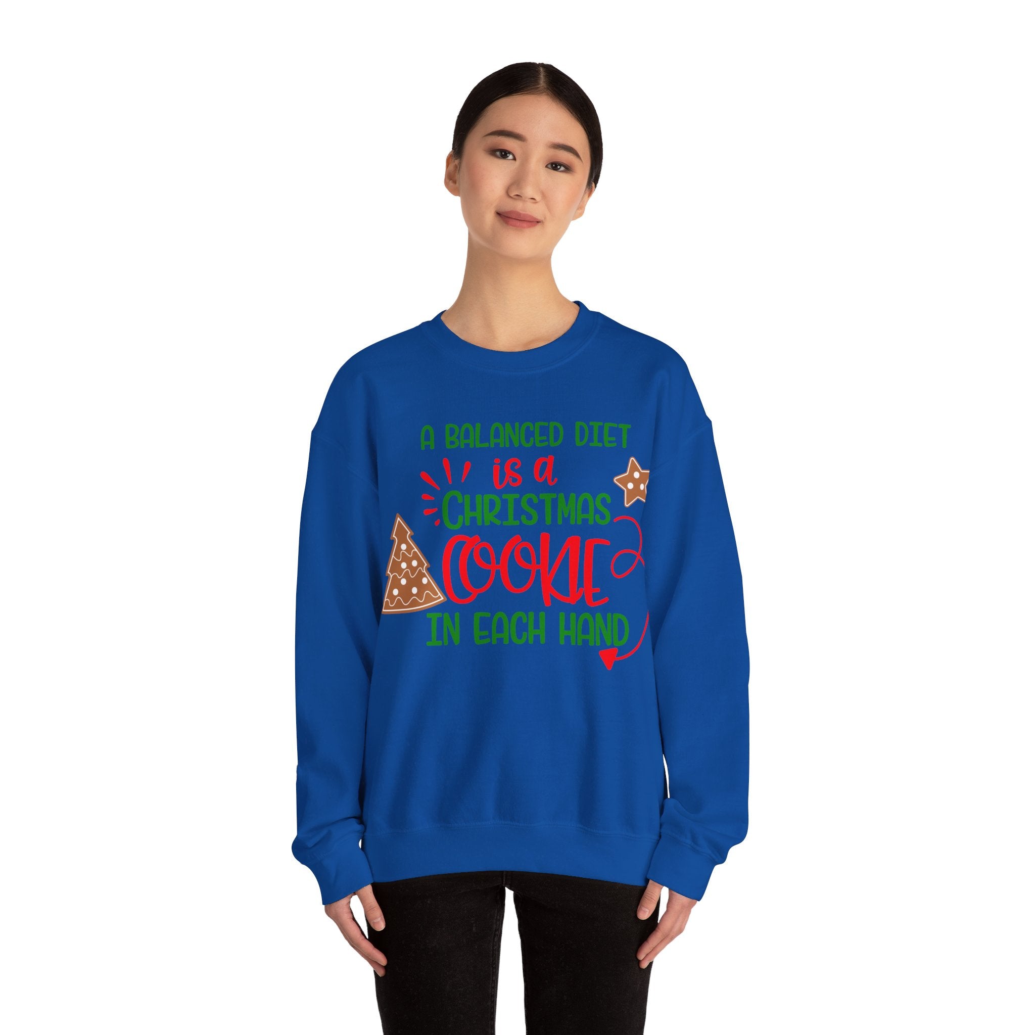 Indulgent 'Balanced Diet' Christmas Cookie Sweatshirt