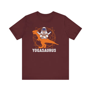 Yogasaurus T-shirt, Meditation Tshirt, Yoga Women Shirt, Yoga Unisex Shirt, Crewneck Shirt, Short Sleeve Tee, Gift for Him, Gift for Her