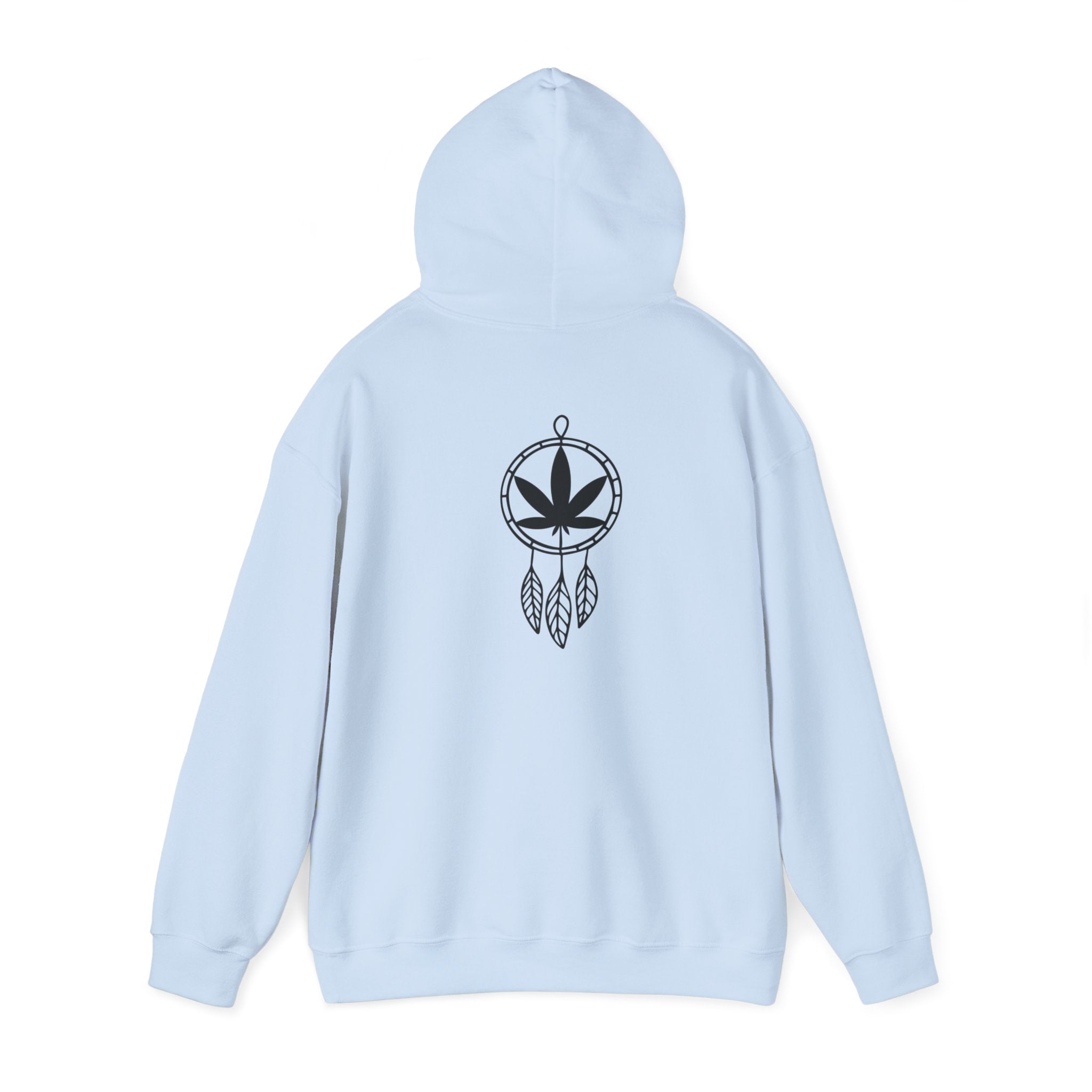 Cannabis Dream Catcher Back Print Hoodie - Nature-Inspired Fashion