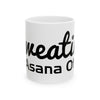 Sweating My Asana Off Yoga Mug | Funny Workout Coffee Cup | Fitness Motivation Tea Mug | Humorous Yoga Gift