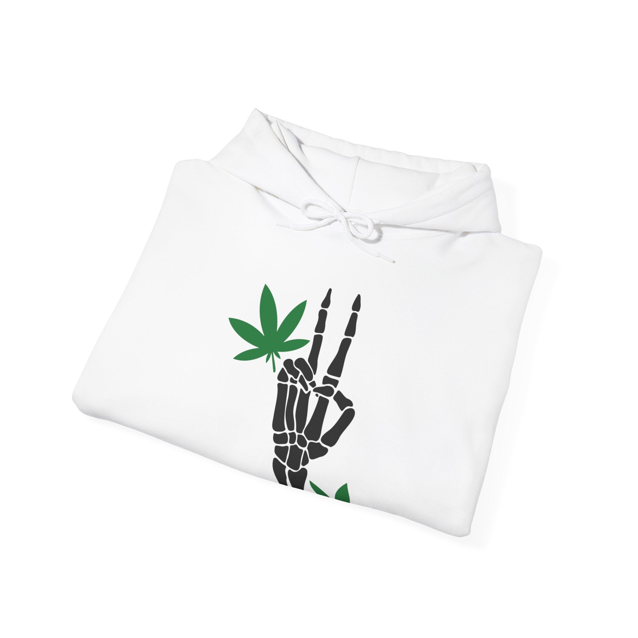 Skeleton Peace Sign Hoodie: A Cannabis-Inspired Statement Piece