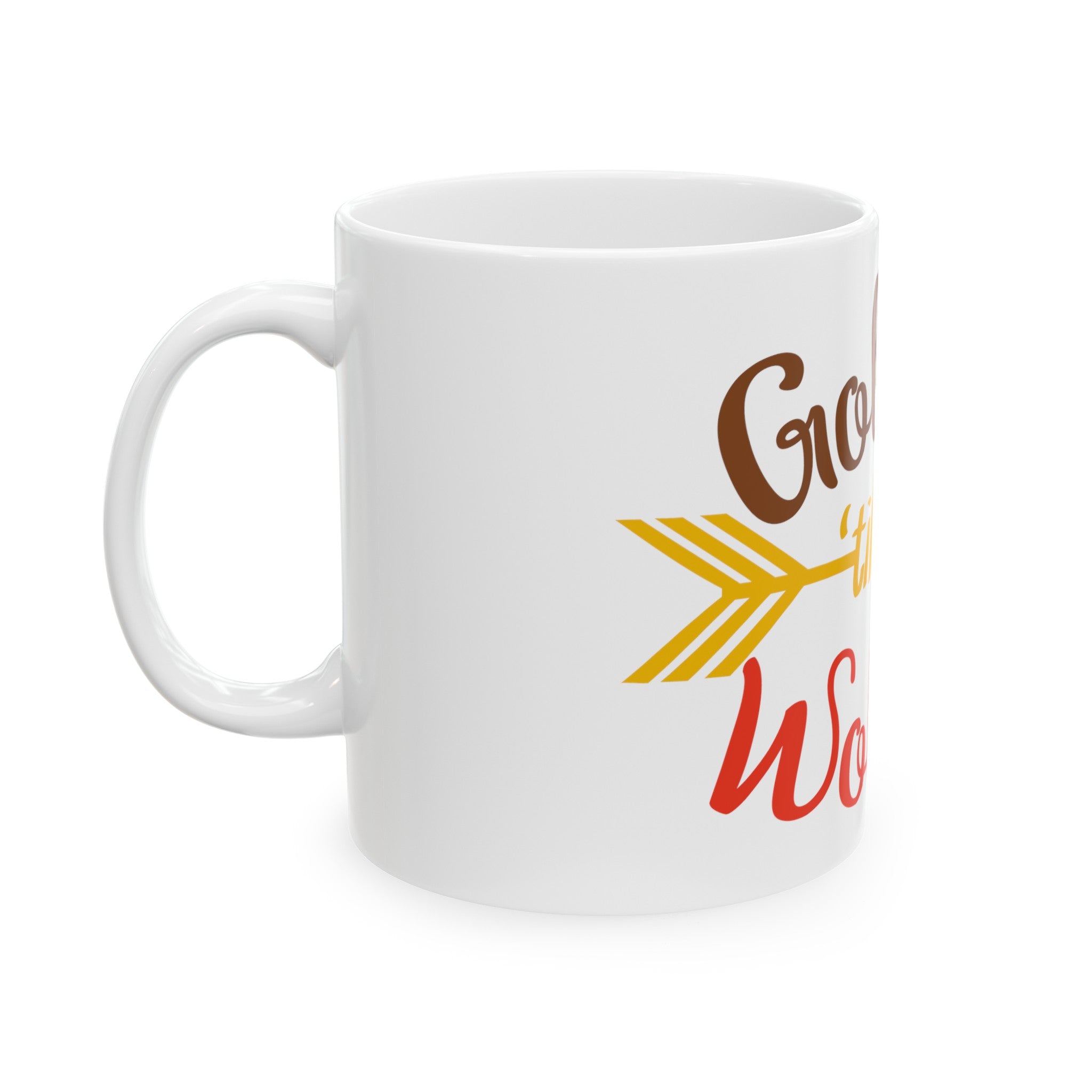 Funny Thanksgiving Mug - Gobble Til You Wobble Coffee Ceramic Mug 11oz