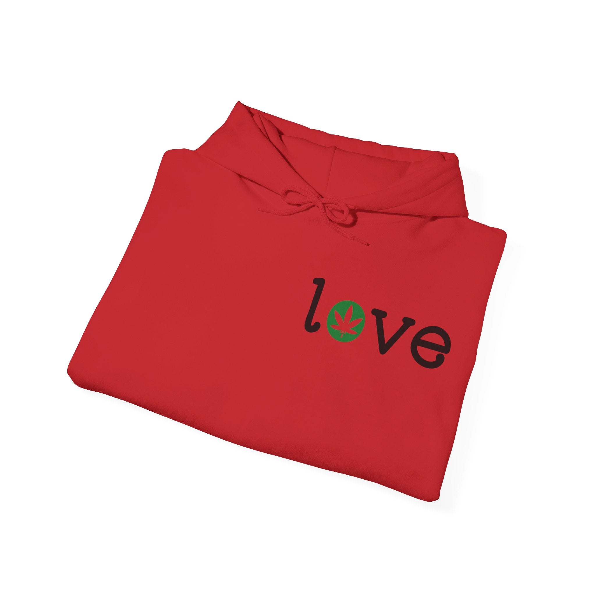 Love with Leaf Hoodie - Stylish Cannabis-Inspired Apparel