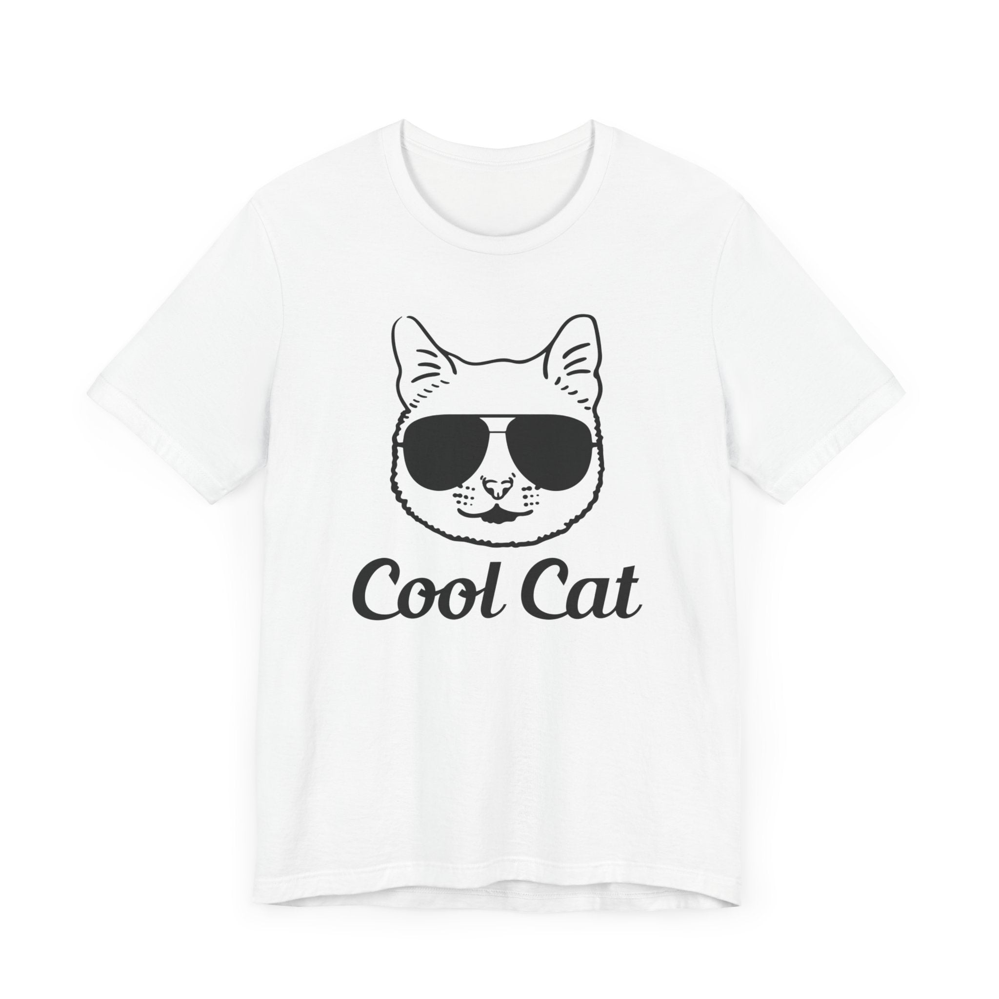 Cool Cat T-shirt, Cat Lover Tshirt, Animal Shirt, Unisex Shirt, Crewneck Shirt, Short Sleeve Tee, Gift for Him, Gift for Her