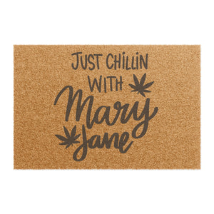 Relaxing Welcome: 'Chilling with Mary Jane' Doormat