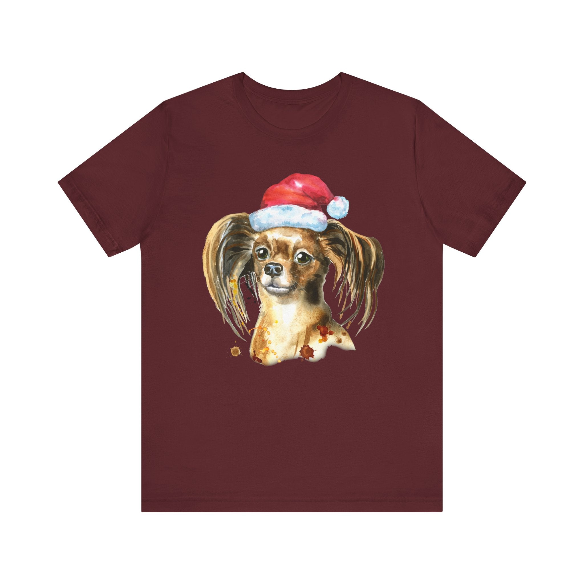 Russian Dog With Christmas Cap T-shirt, Dog Tshirt, Pet Shirt, Unisex Shirt, Crewneck Shirt, Short Sleeve Tee, Gift for Him, Gift for Her