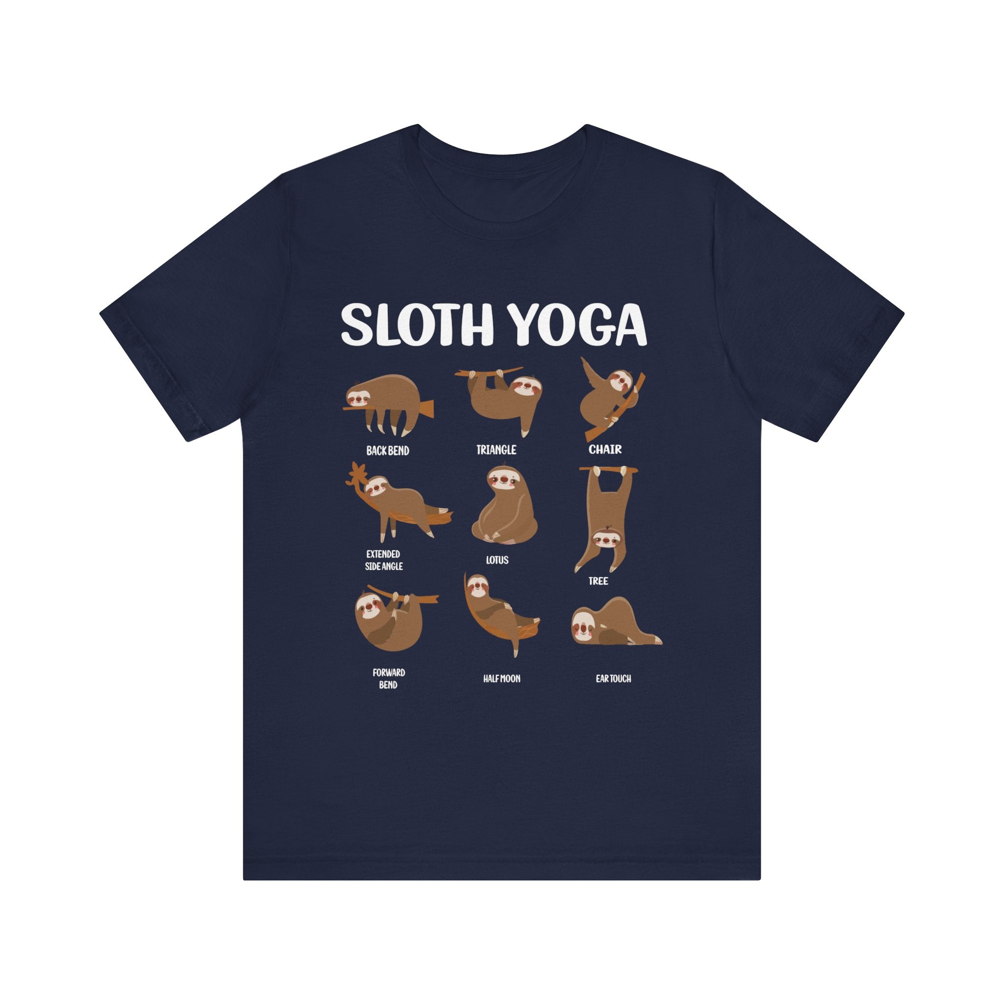 Sloth Yoga T-shirt, Yoga Tshirt, Sloth Lover Shirt, Animal Unisex Shirt, Pet Crewneck Shirt, Short Sleeve Tee, Gift for Him, Gift for Her