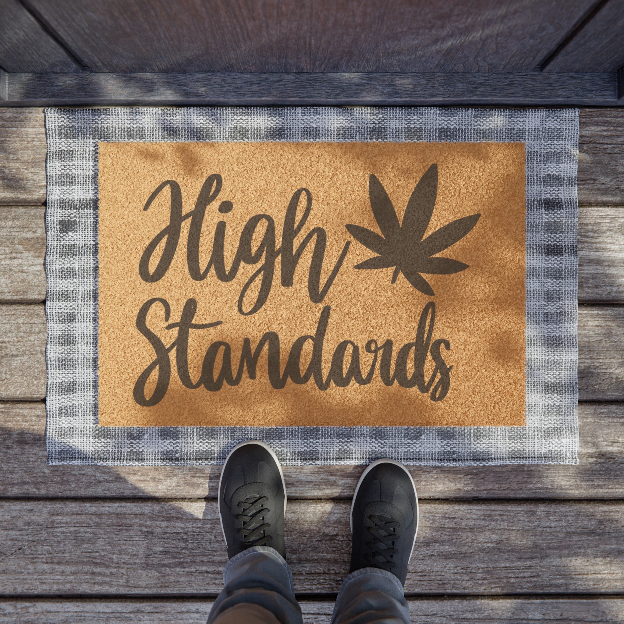 Elevate Every Entry: 'High Standards' Family-Friendly Doormat