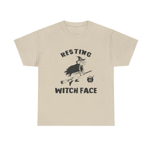 Resting Witch Face Halloween T-Shirt - Funny Witch Tee