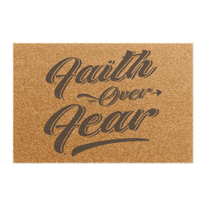 Step Boldly: 'Faith Over Fear' Inspirational Doormat