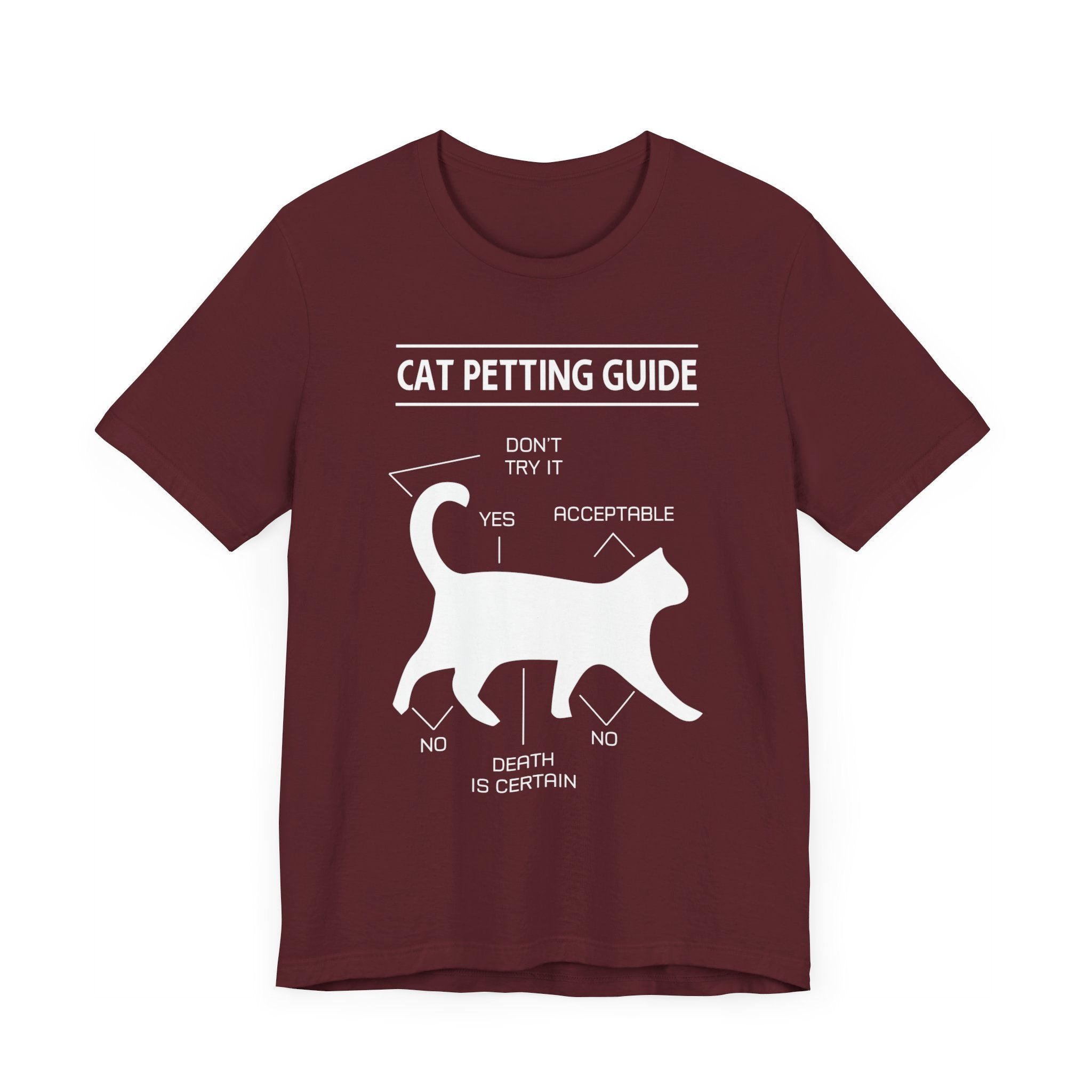 Cat Petting Guide T-shirt, Pet Tshirt, Animal Shirt, Cat Unisex Shirt, Crewneck Shirt, Short Sleeve Tee, Gift for Him, Gift for Her