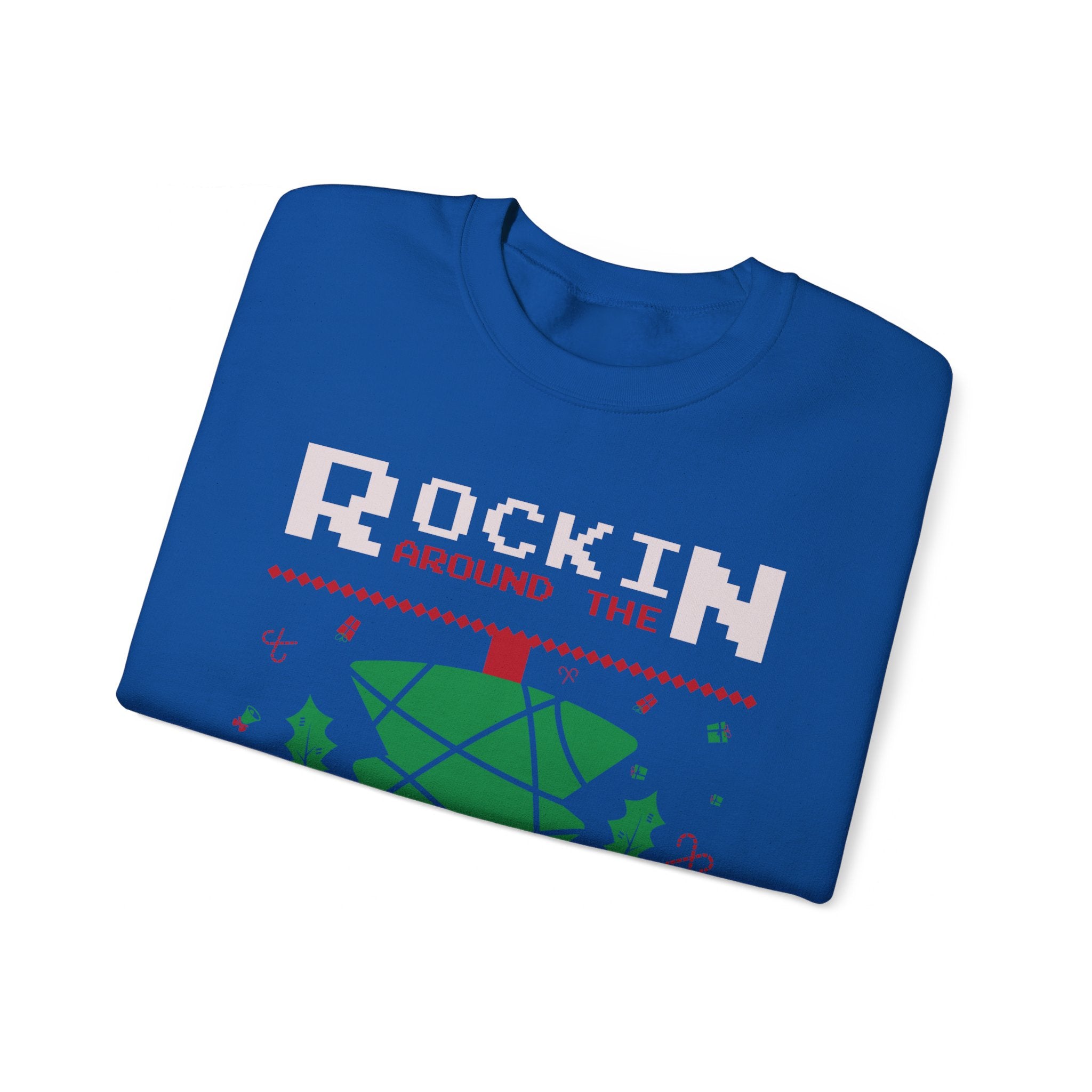 Upside Down Christmas Tree Sweatshirt - 'Rocking Around' Fun Festivities!