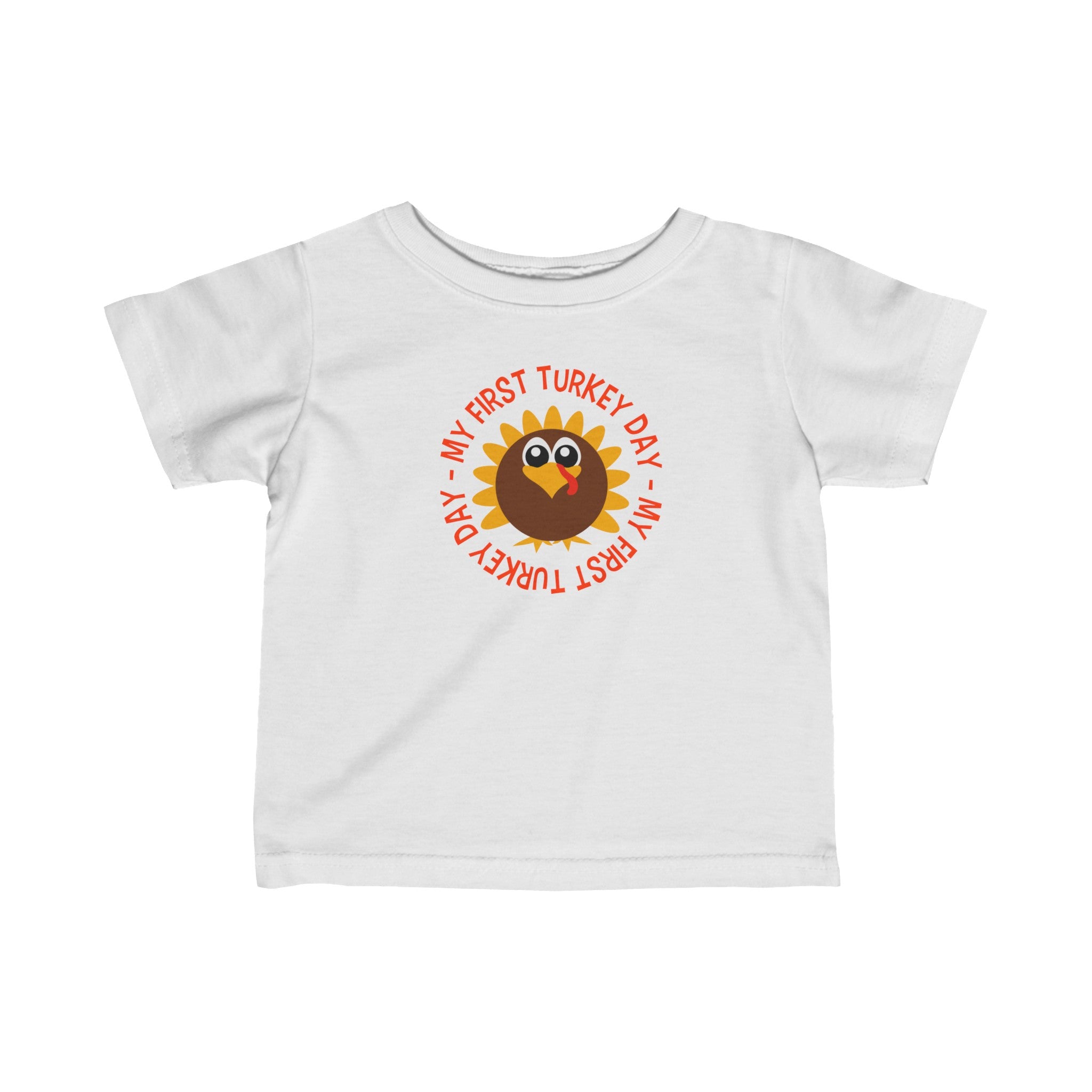 My First Turkey Day Infant Fine Jersey Tee.