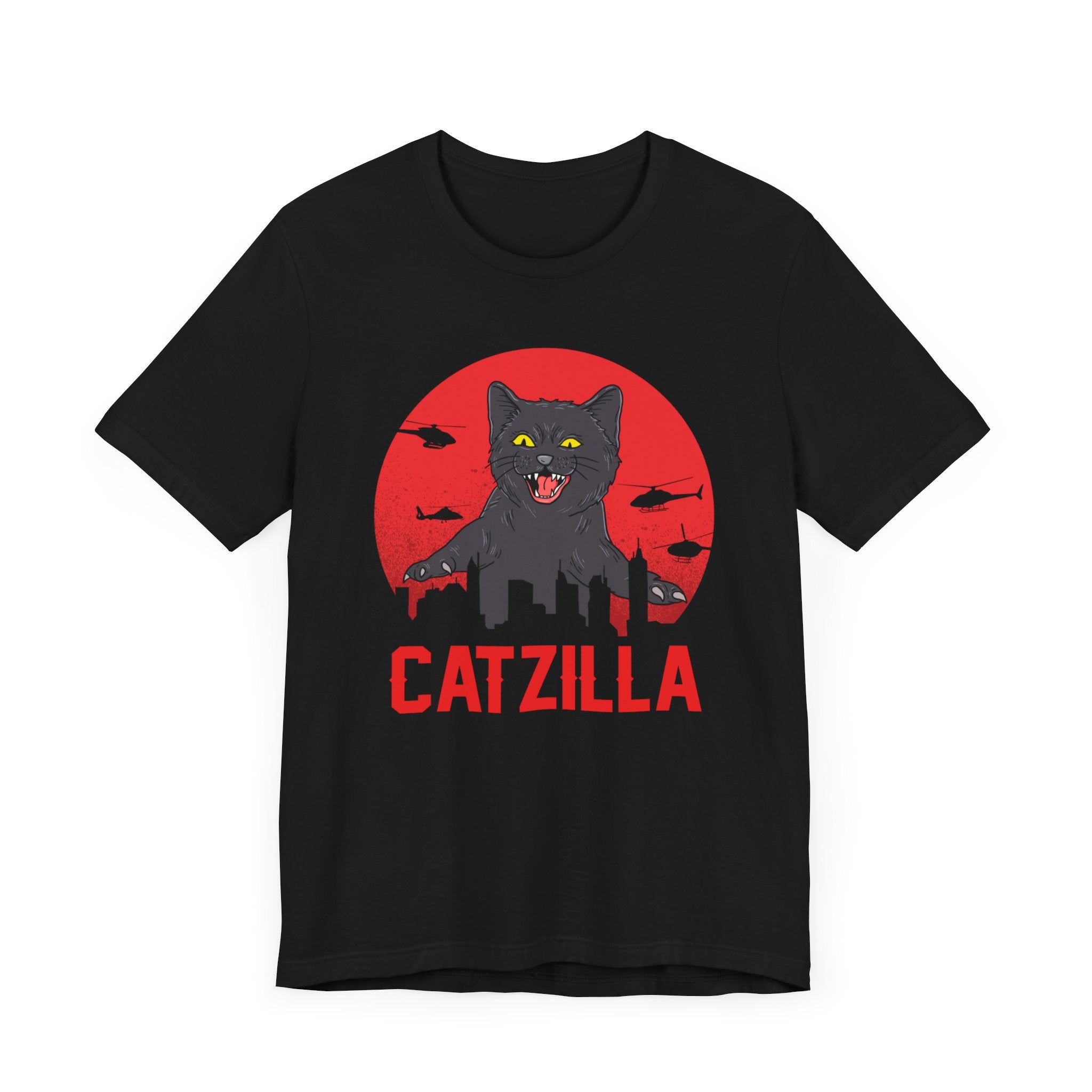 Catzilla T-shirt, Cat Lover Tshirt, Cat Mom Shirt, Animal Unisex Shirt, Pet Crewneck Shirt, Short Sleeve Tee, Gift for Him, Gift for Her