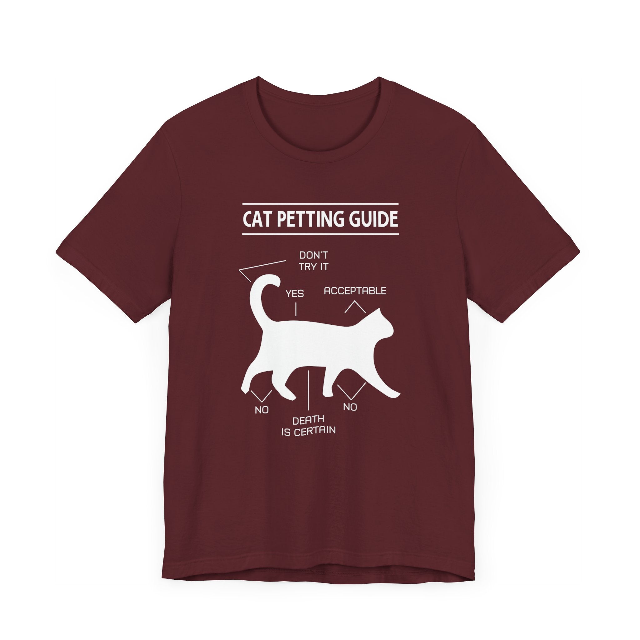 Cat Petting Guide T-shirt, Cat Tshirt, Pet Shirt, Unisex Shirt, Crewneck Shirt, Short Sleeve Tee, Gift for Him, Gift for Her