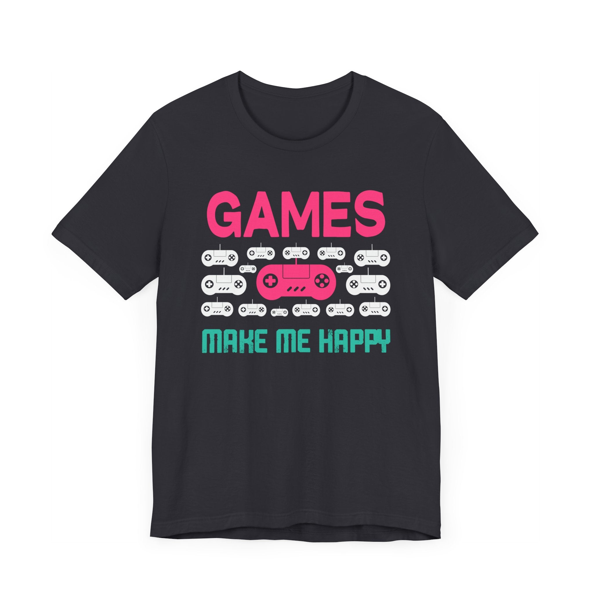 Games Make Me Happy T-shirt, Gamer Tshirt, Gameboy Shirt, Gaming Unisex Shirt, Crewneck Shirt, Short Sleeve Tee, Gift for Him, Gift for Her