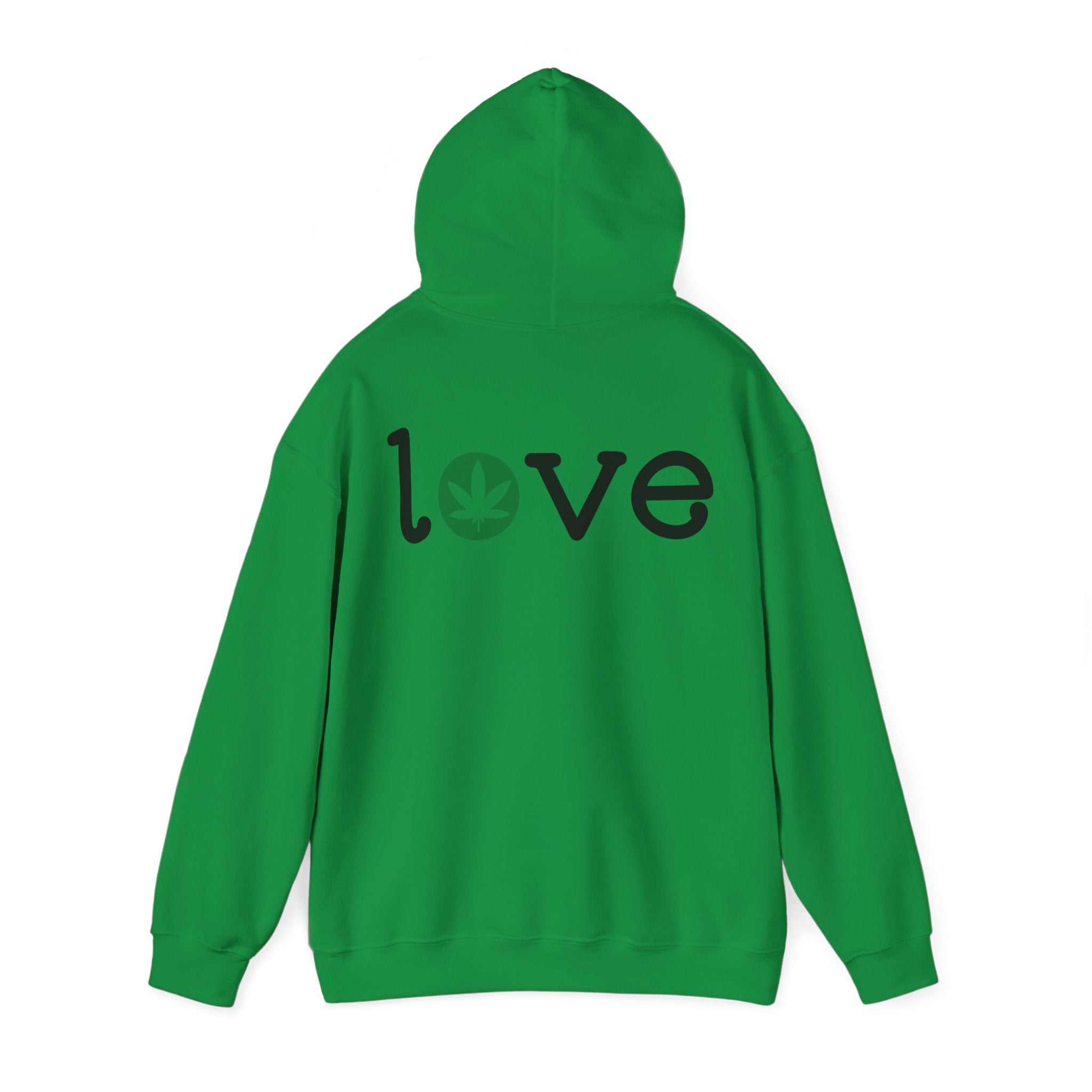 Love with Leaf Hoodie - Stylish Cannabis-Inspired Apparel