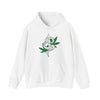 Serpent Greens: Stylish Hoodie with Snake and Marijuana Leaf Design