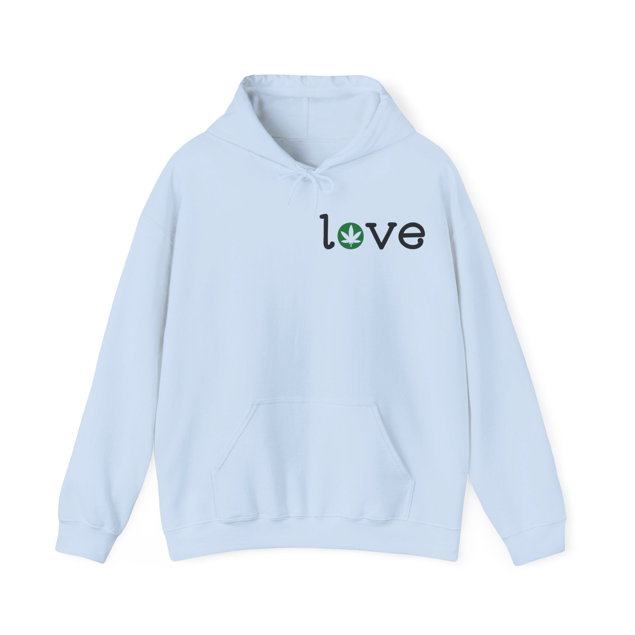 Love with Leaf Hoodie - Stylish Cannabis-Inspired Apparel