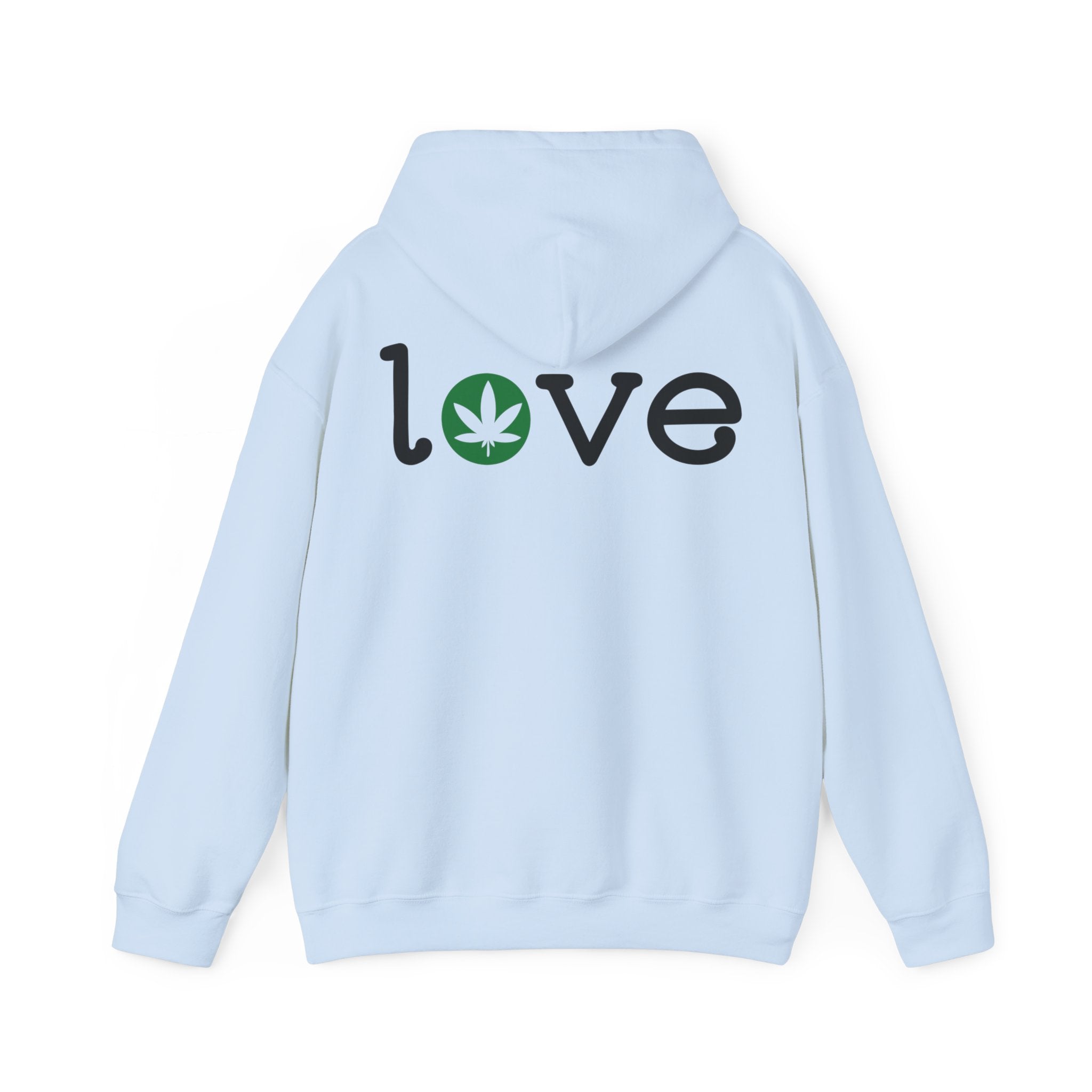 Love with Leaf Hoodie - Stylish Cannabis-Inspired Apparel