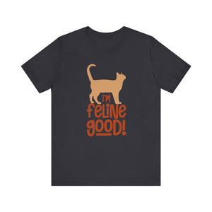 I'm Feline Good T-shirt, Cat Lover Tshirt, Animal Shirt, Sayings Unisex Shirt, Crewneck Shirt, Short Sleeve Tee, Gift for Him, Gift for Her