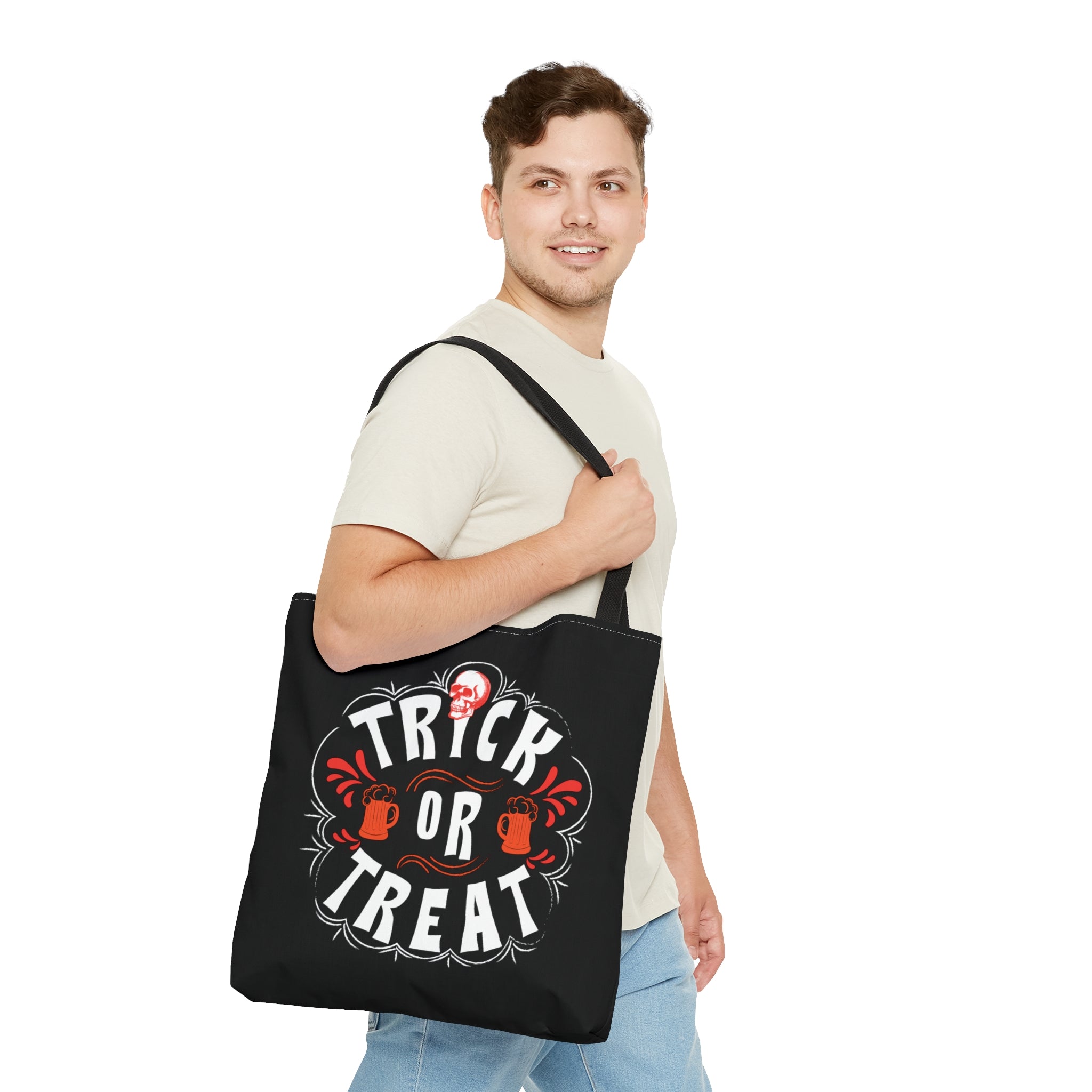 Halloween Candy Bag - 'Trick or Treat' - Spooky Tote Bag for Sweets Collection