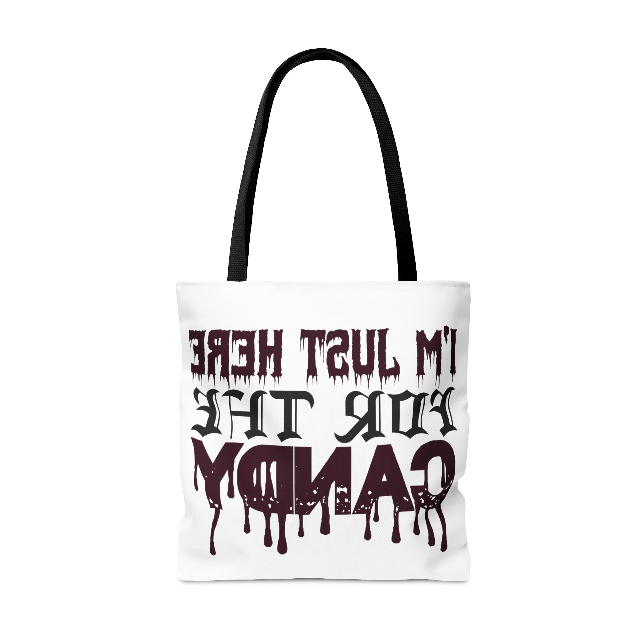 Halloween Candy Bag - 'I'm Just Here for the Candy' - Trick or Treat Tote Bag - Kids Halloween Treat Holder