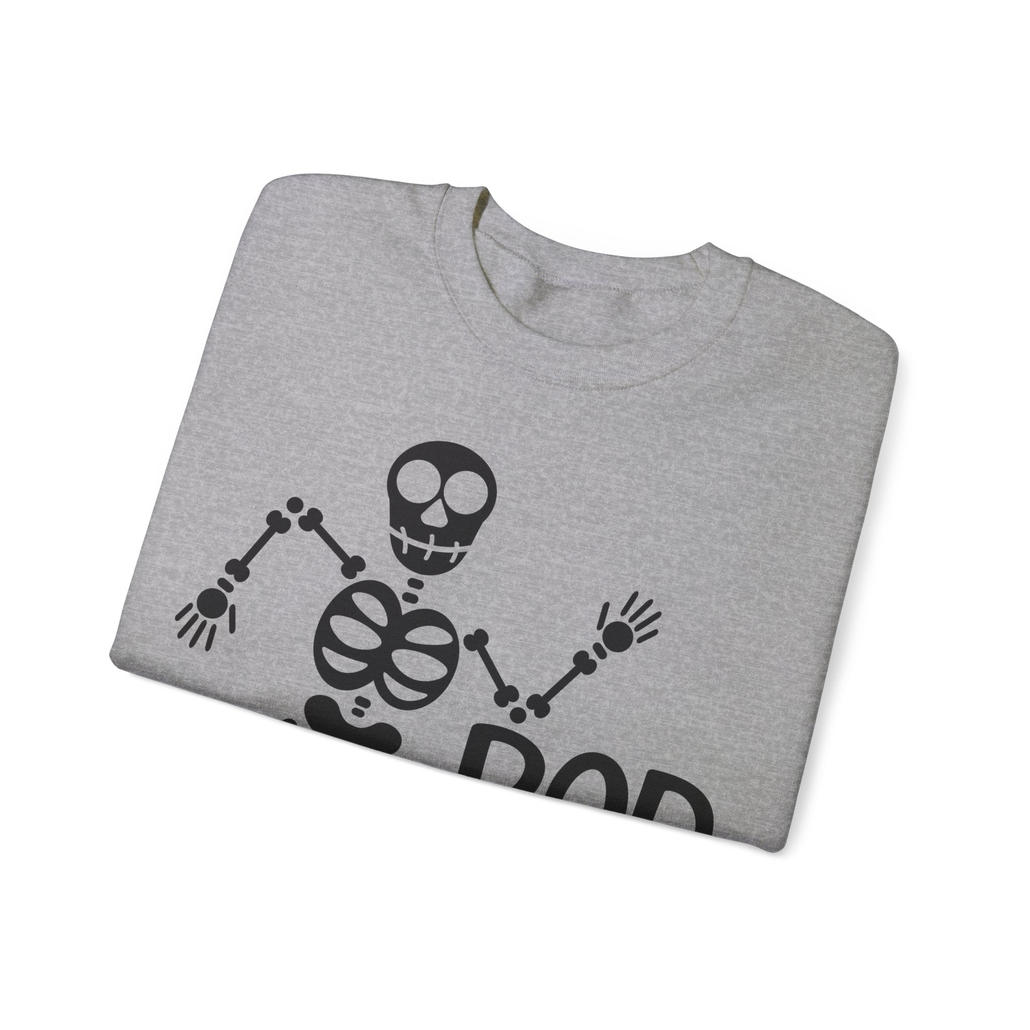 Spooky Season Vibes: 'Bad to the Bone' Halloween Crewneck Sweatshirt