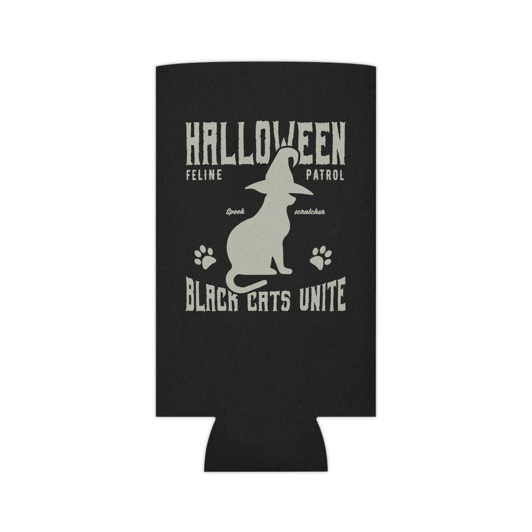 Halloween Black Cats Unite Can Cooler