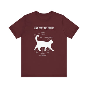 Cat Petting Guide T-shirt, Cat Tshirt, Pet Shirt, Unisex Shirt, Crewneck Shirt, Short Sleeve Tee, Gift for Him, Gift for Her