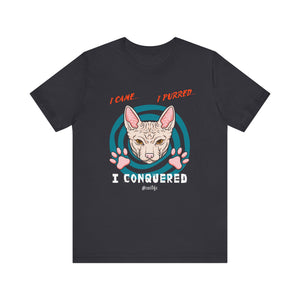 I Came I Purred I Conquered T-shirt, Cat Tshirt, Animal Shirt, Unisex Shirt, Crewneck Shirt, Short Sleeve Tee, Gift for Him, Gift for Her