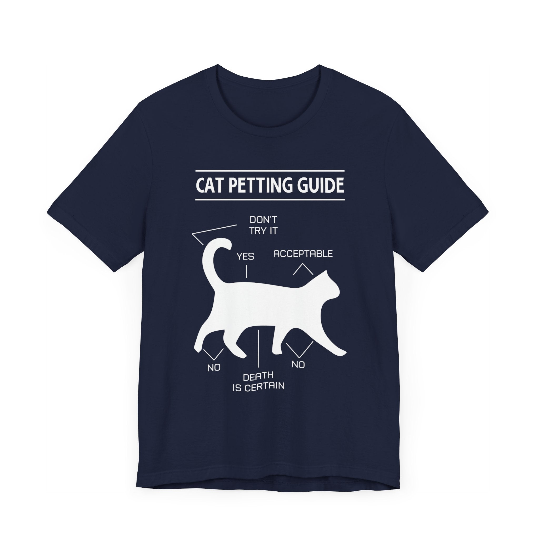 Cat Petting Guide T-shirt, Pet Tshirt, Animal Shirt, Cat Unisex Shirt, Crewneck Shirt, Short Sleeve Tee, Gift for Him, Gift for Her