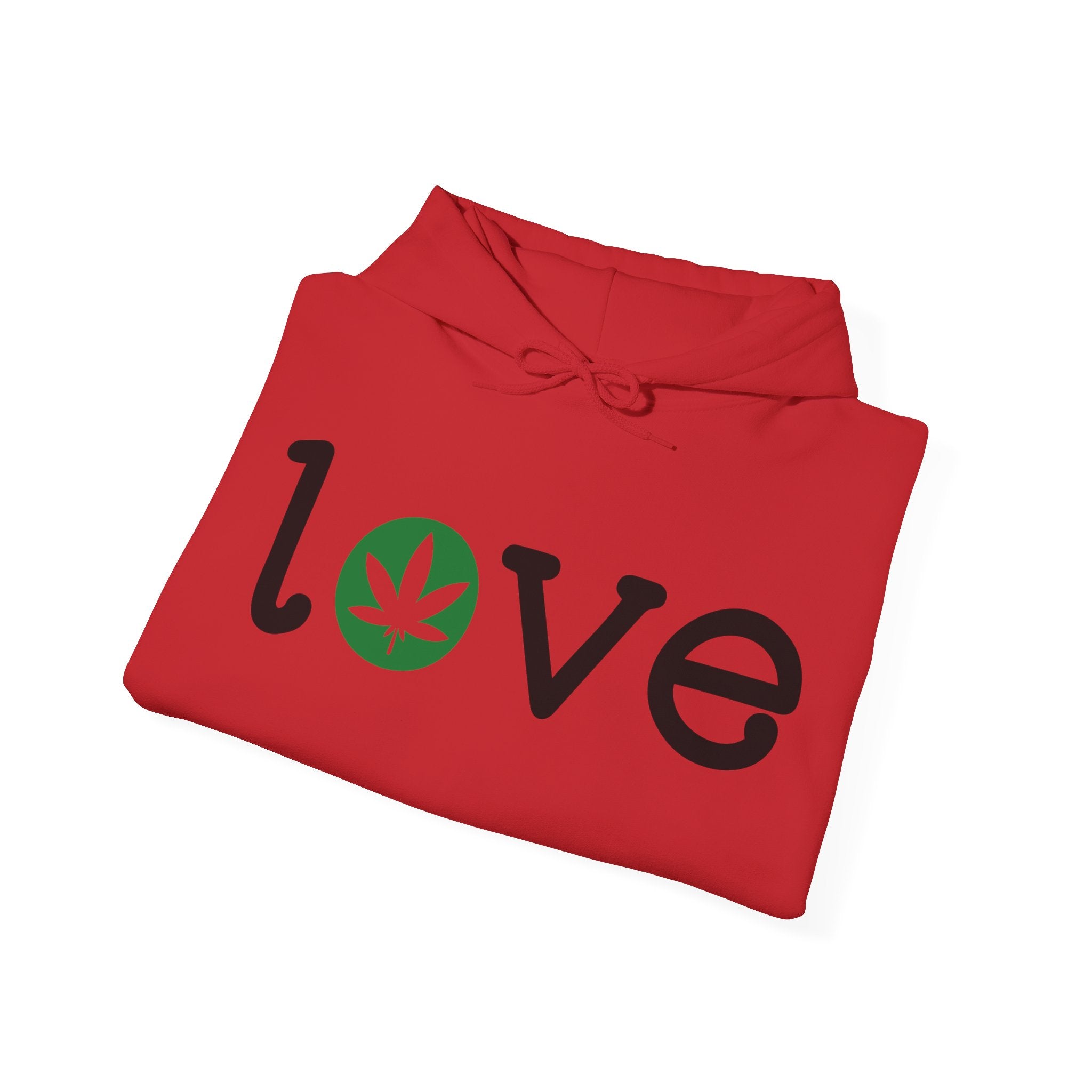 Love with Leaf Hoodie - Trendy Cannabis-Inspired Fashion