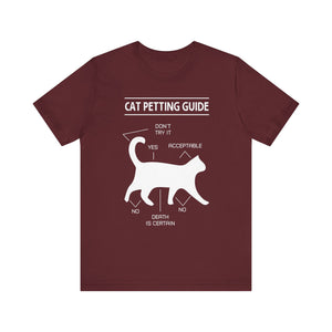 Cat Petting Guide T-shirt, Pet Tshirt, Animal Shirt, Cat Unisex Shirt, Crewneck Shirt, Short Sleeve Tee, Gift for Him, Gift for Her