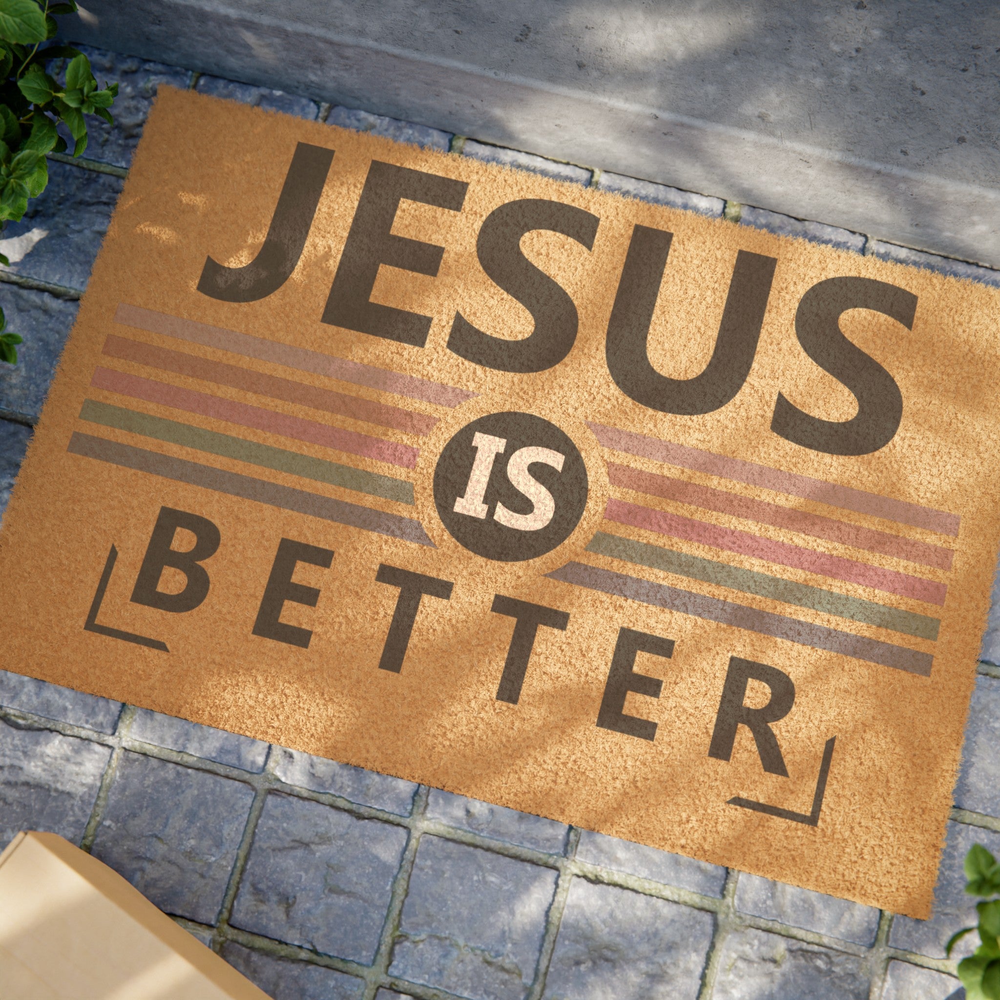 Embrace Grace: 'Jesus is Better' Family-Friendly Doormat