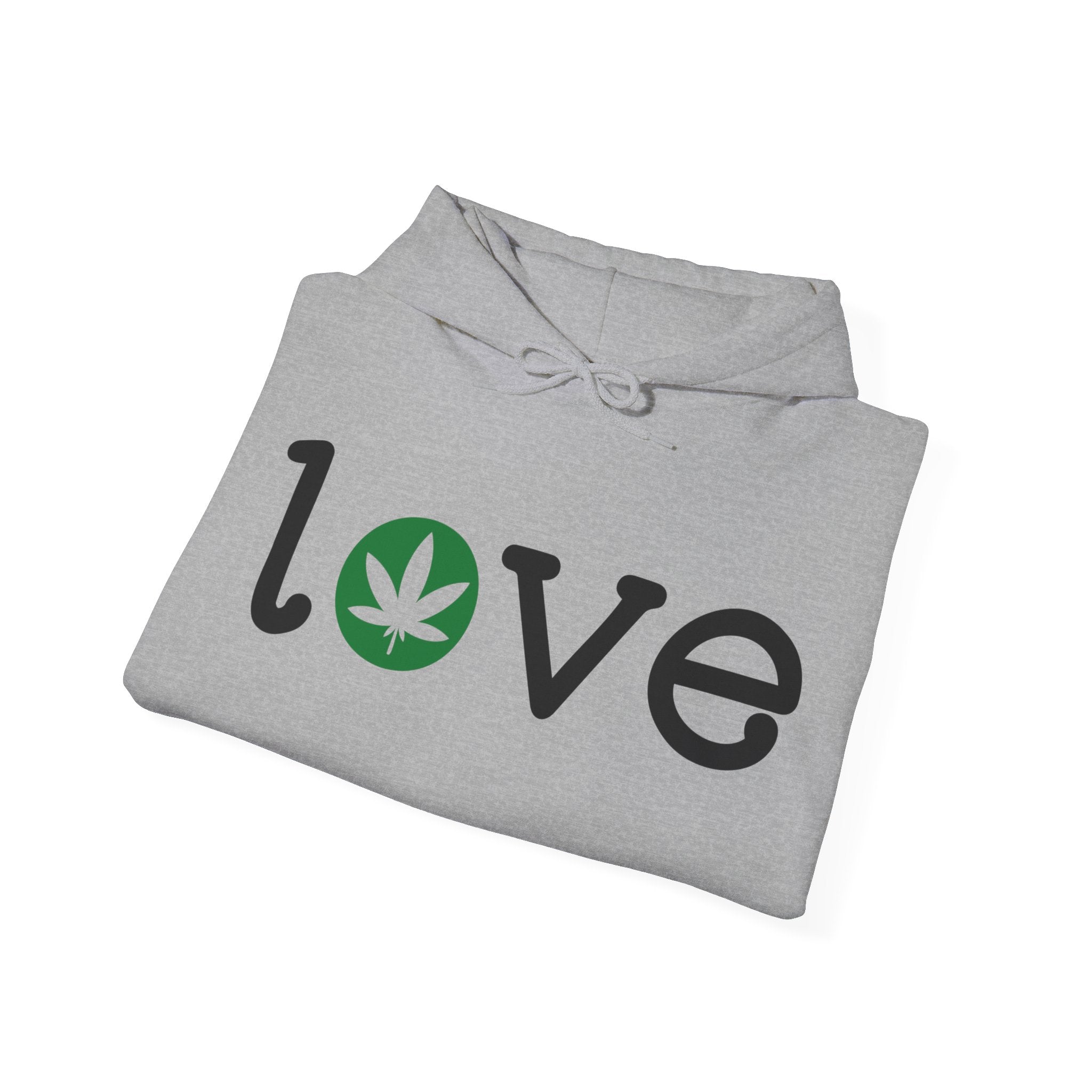 Love with Leaf Hoodie - Trendy Cannabis-Inspired Fashion