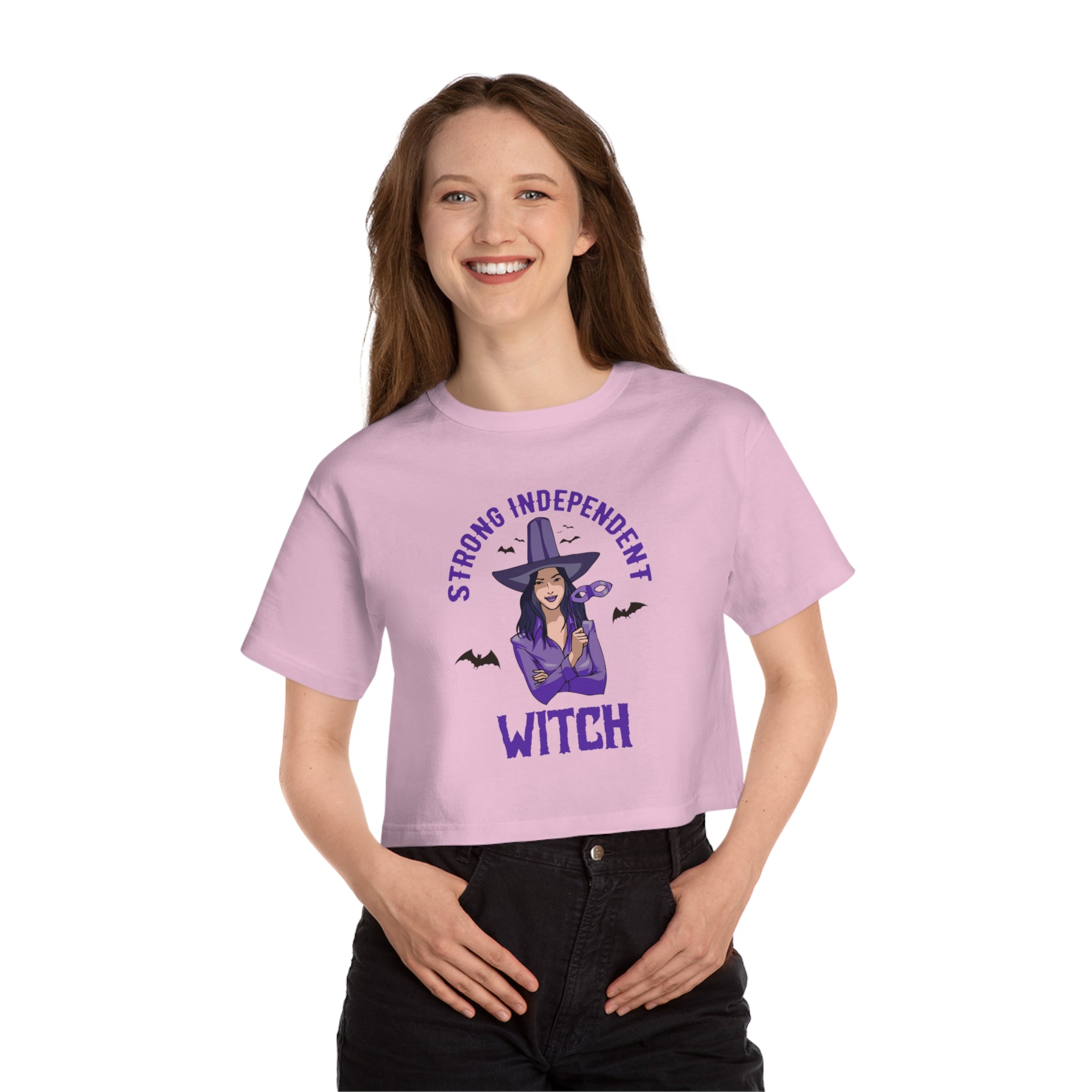 Empowering Cropped Witch Shirt - Strong Independent Witch