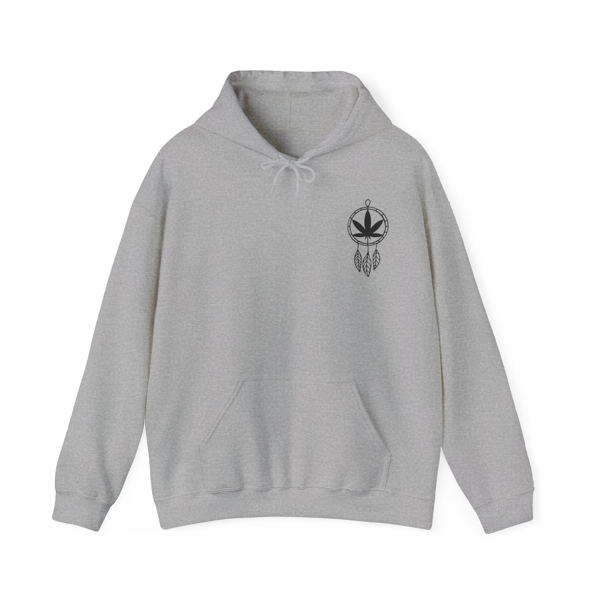 Cannabis Dream Catcher Back Print Hoodie - Nature-Inspired Fashion