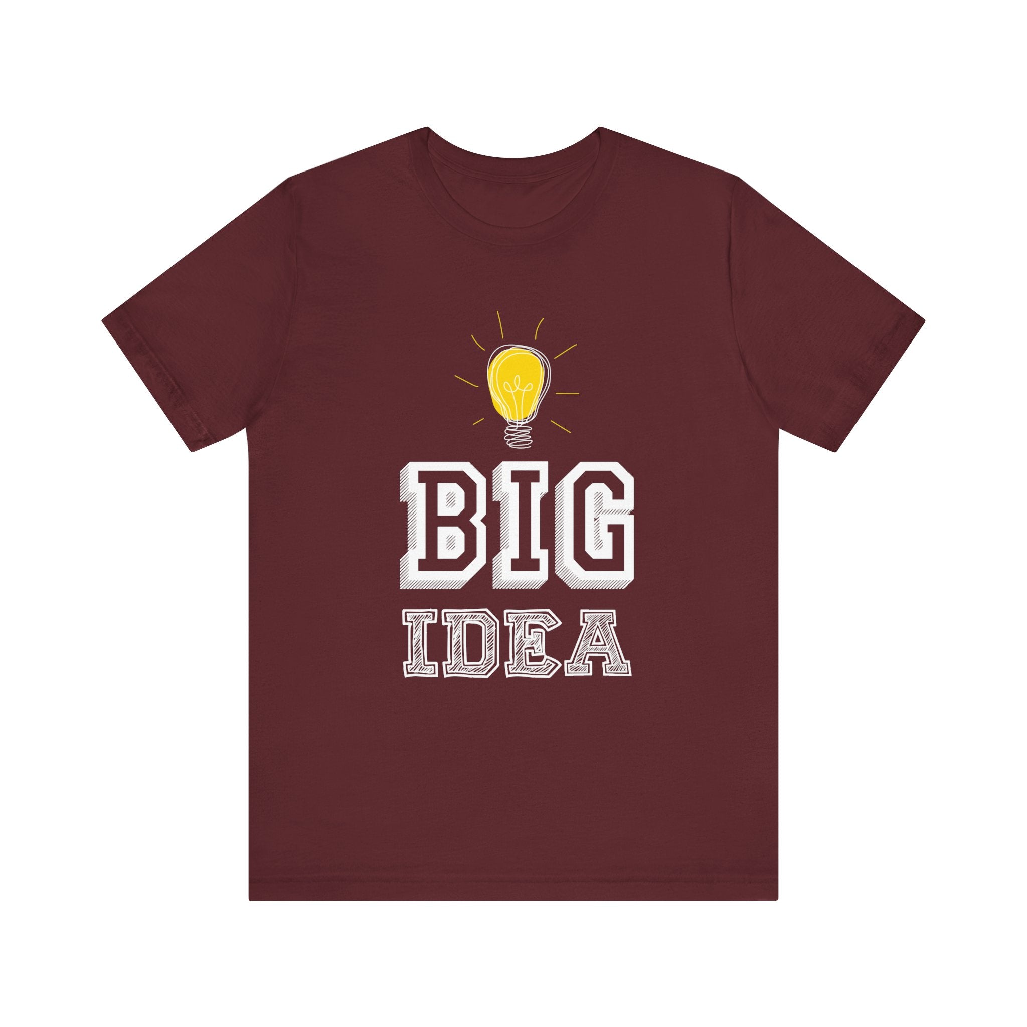 Big Idea T-shirt, New Idea Tshirt, Bulb Shirt, Sayings Unisex Shirt, Crewneck Shirt, Short Sleeve Tee, Gift for Him, Gift for Her