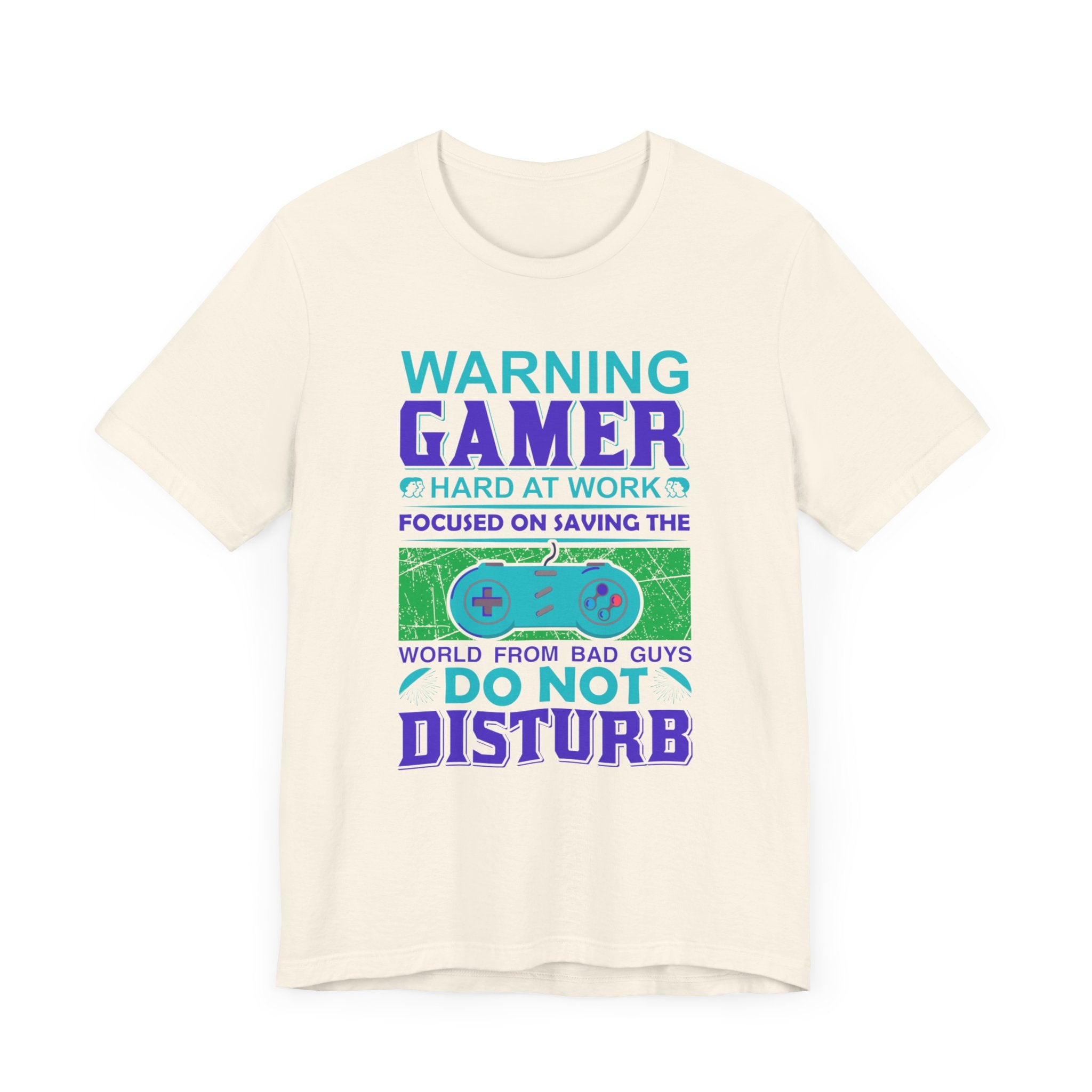 Warning Gamer Hard At Work T-shirt, Game Tshirt, Game Lover Shirt, Unisex Shirt, Crewneck Shirt, Short Sleeve Tee, Gift for Him