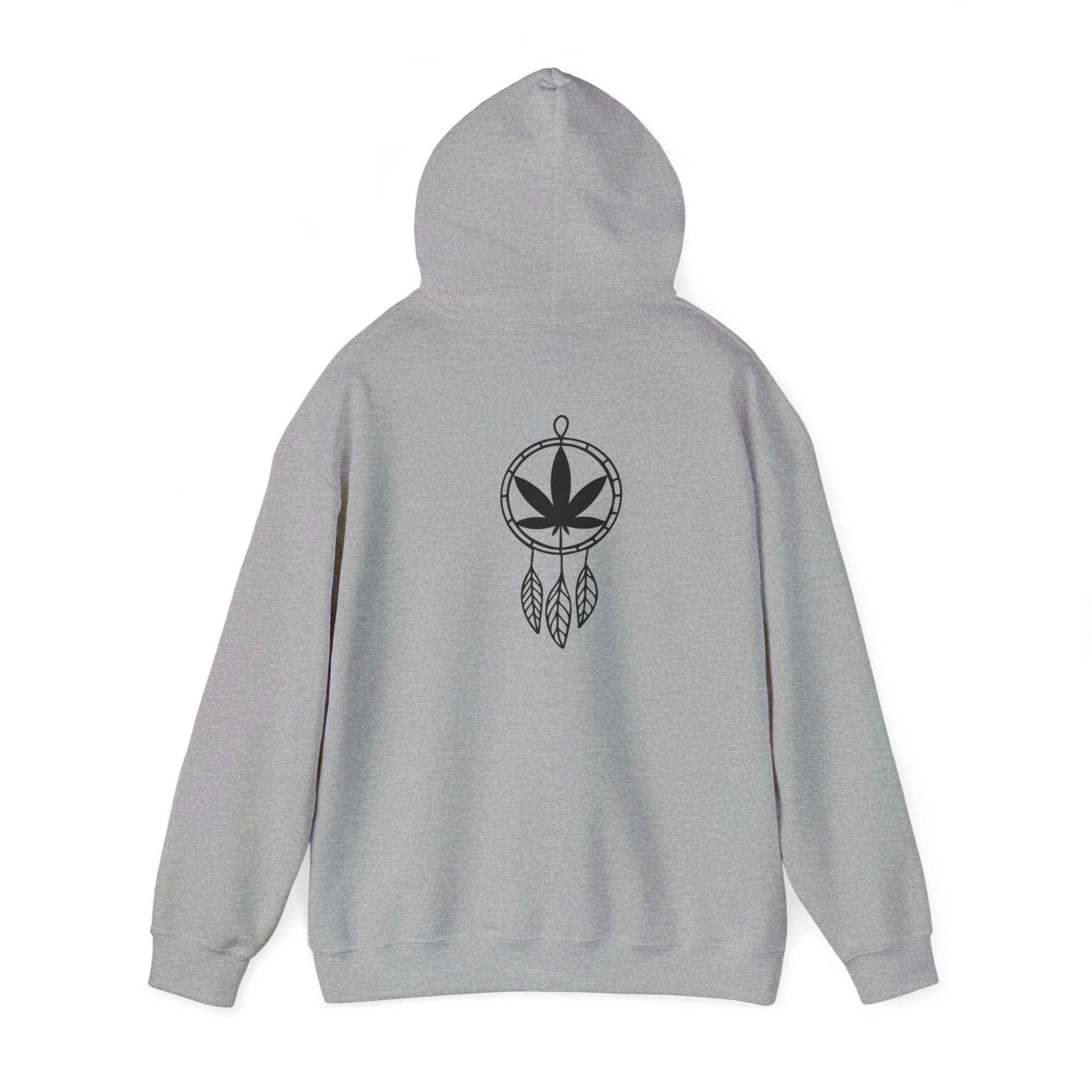 Cannabis Dream Catcher Back Print Hoodie - Nature-Inspired Fashion