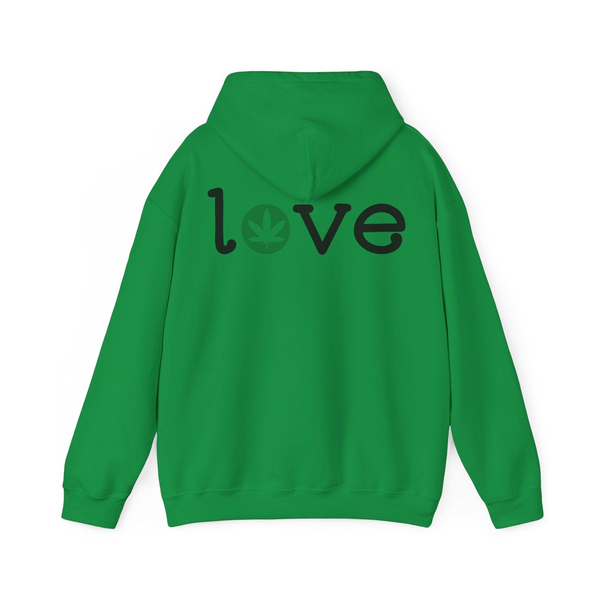 Love with Leaf Hoodie - Stylish Cannabis-Inspired Apparel